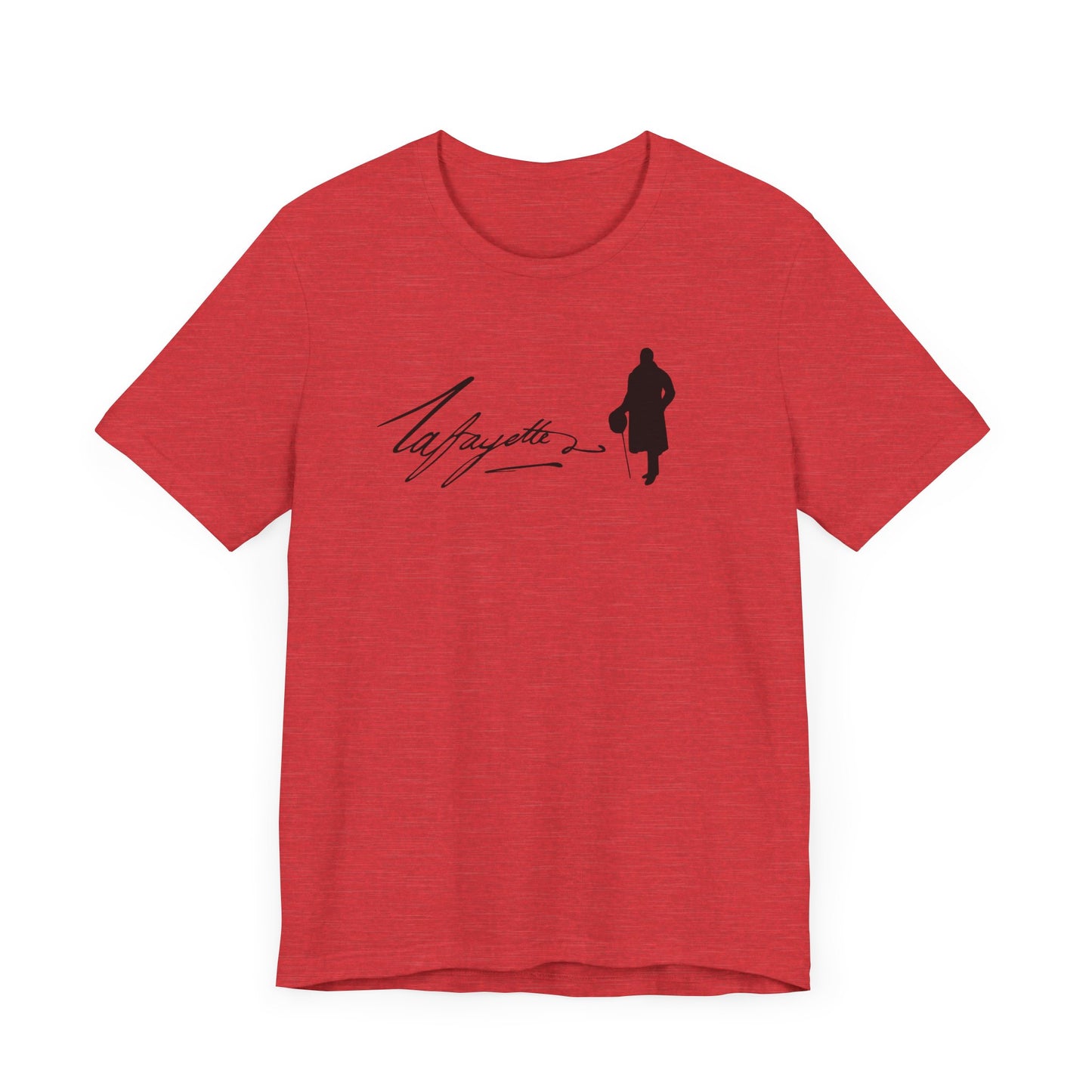 Marquis de Lafayette Silhouette Signature Unisex Jersey Short Sleeve Tee - With Lafayette Quote