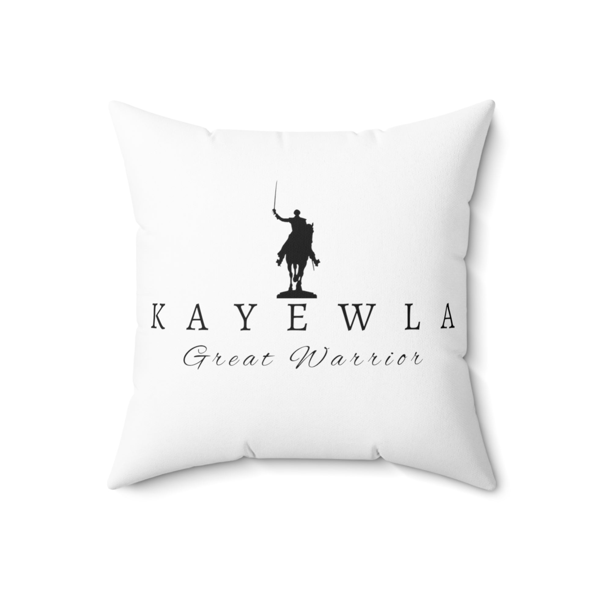 afayette Pillow with image of the Marquis de Lafayette and Kayewla name Great Warrior