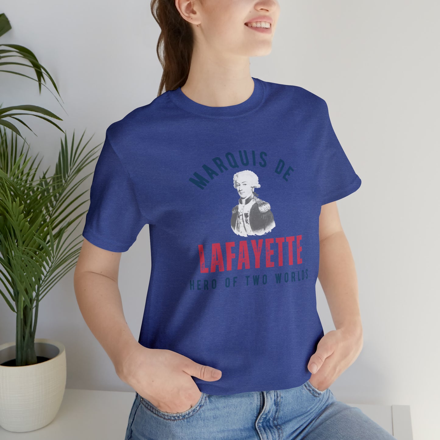 Lafayette Marquis de Lafayette Hero of Two Worlds T-shirt with portrait