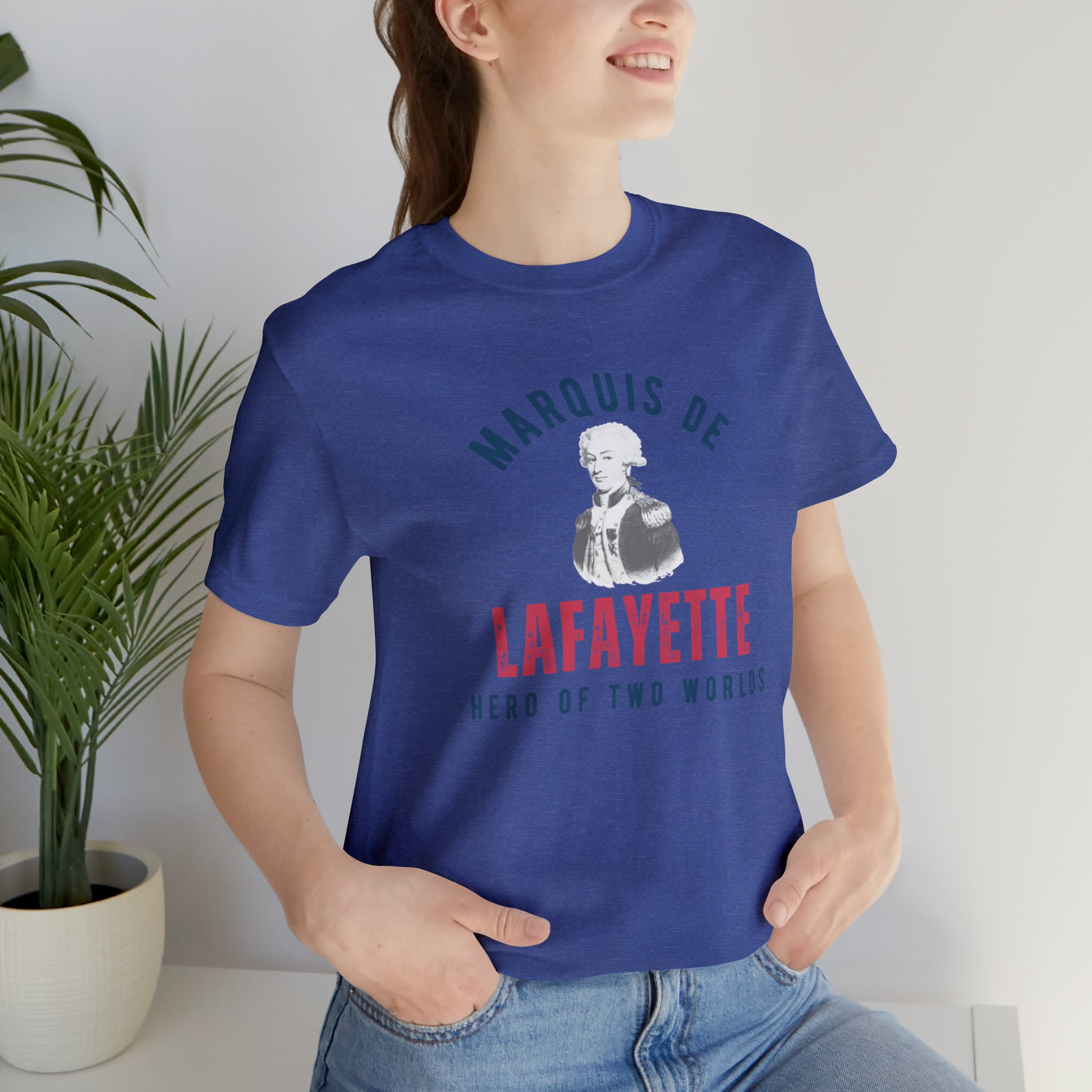 Lafayette Marquis de Lafayette Hero of Two Worlds T-shirt with portrait