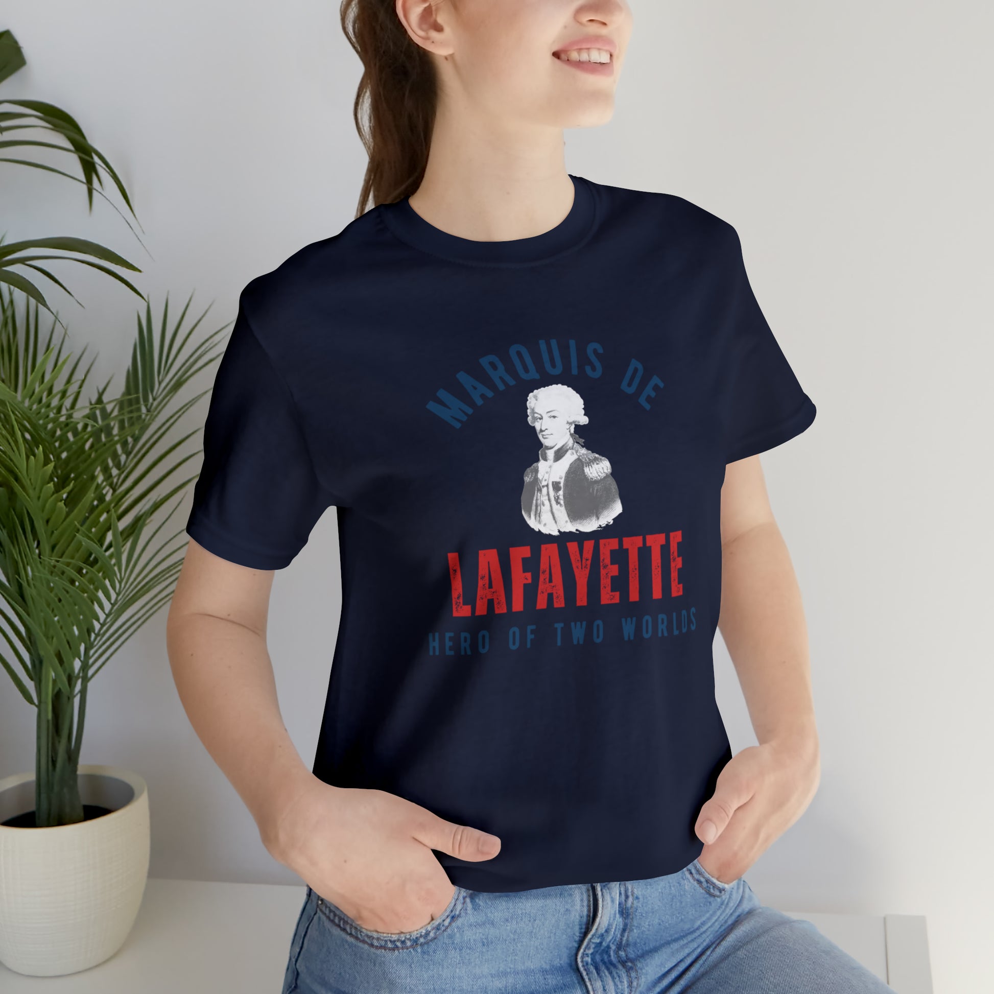 Lafayette Marquis de Lafayette Hero of Two Worlds T-shirt with portrait