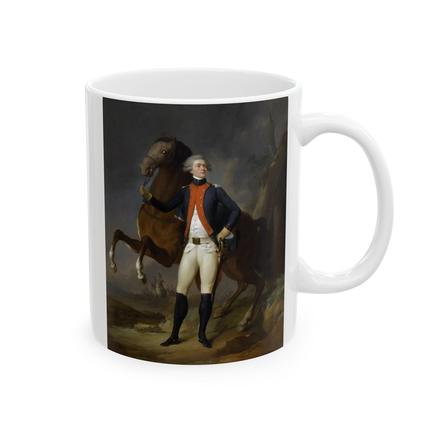 Lafayette Mug - 11oz White Ceramic - American Revolution Portrait