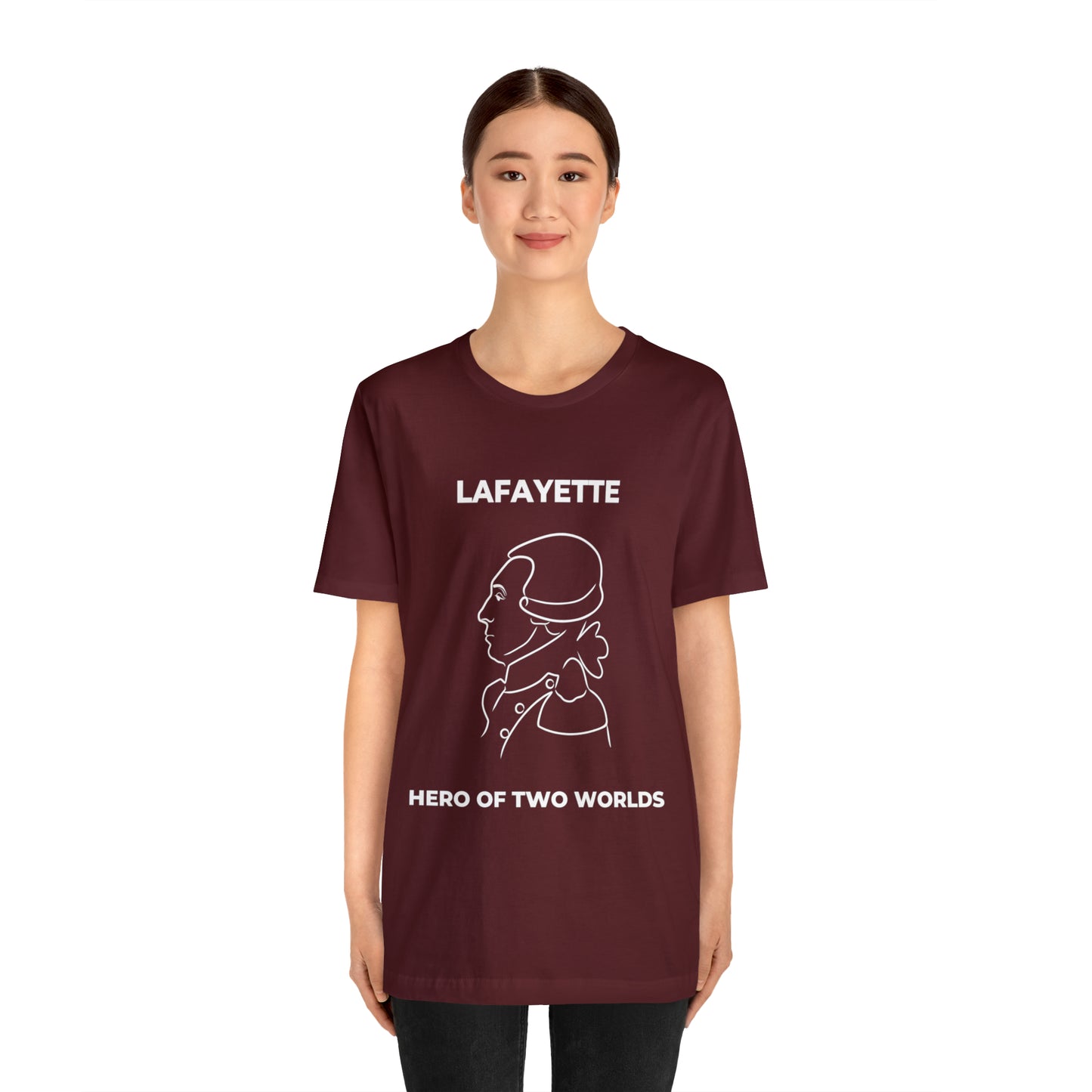 Lafayette Hero of Two Worlds Design - Marquis de Lafayette Unisex Jersey Short Sleeve Tee -