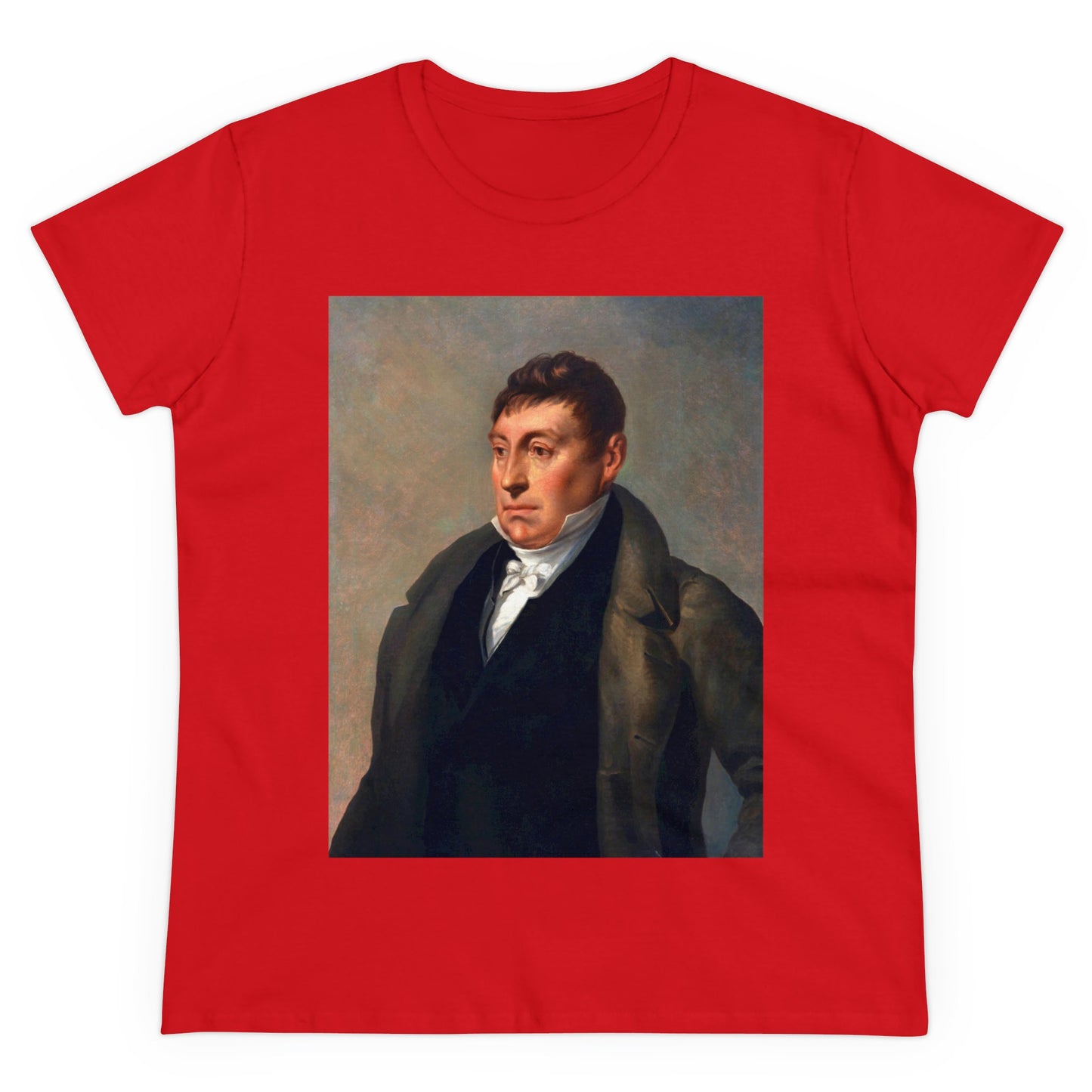 Lafayette Women's Tee Cap Sleeves Midweight Cotton - Slightly Fitted - 1820, Bicentennial, Marquis de Lafayette, History, History Teacher,