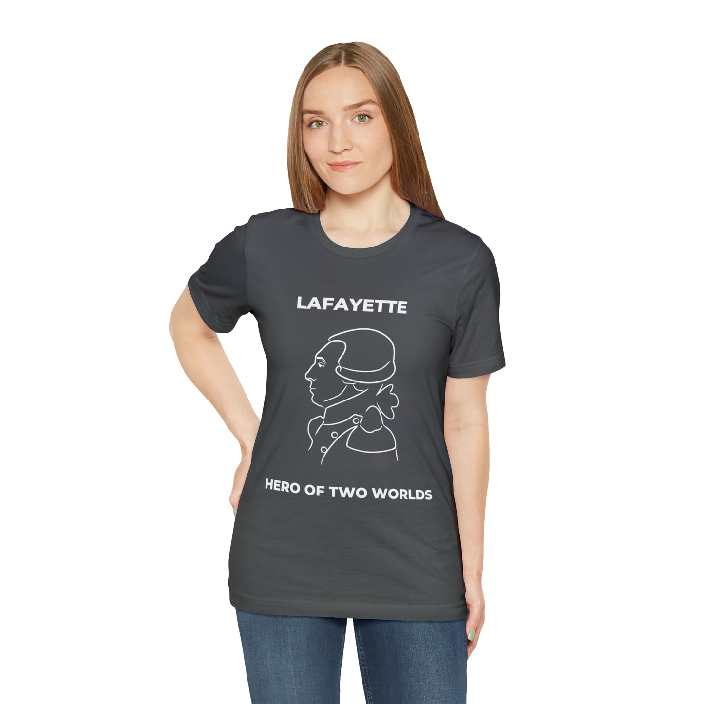 Lafayette Hero of Two Worlds Design - Marquis de Lafayette Unisex Jersey Short Sleeve Tee -