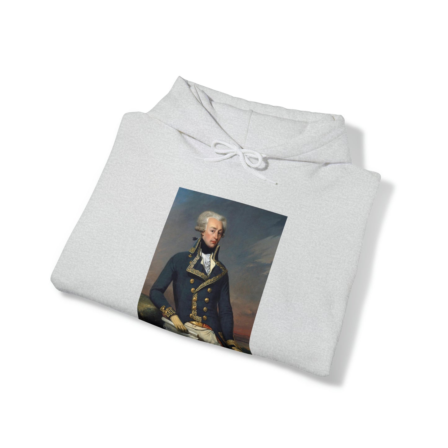 Two-Sided Marquis de Lafayette Classic Unisex Heavy Blend Hooded Sweatshirt With Quote