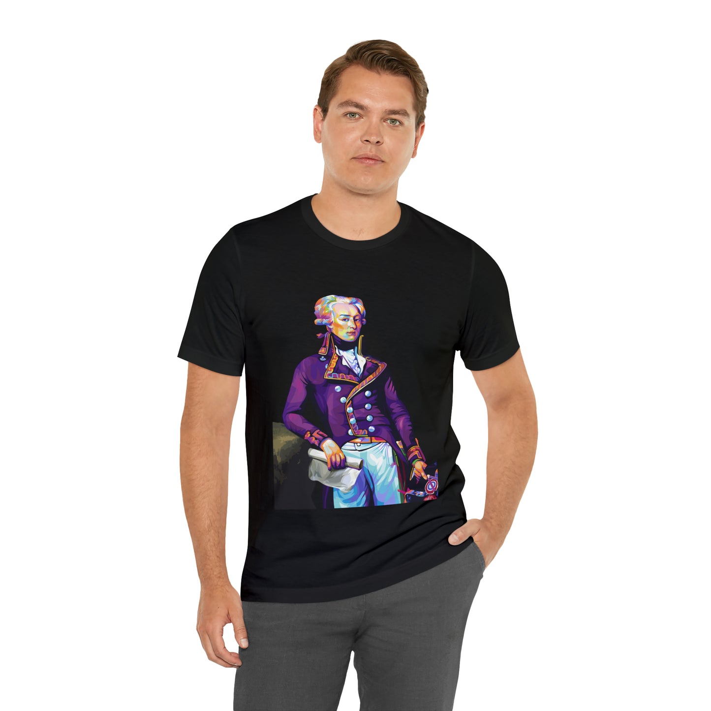Marquis de Lafayette Pop Art portrait on a tshirt