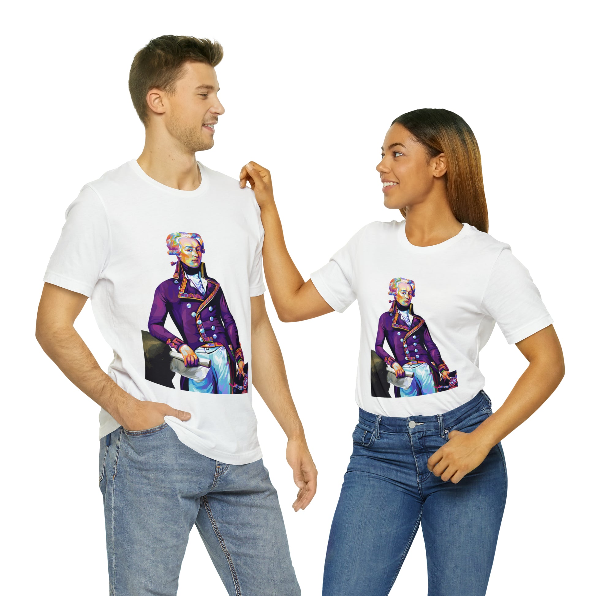 Marquis de Lafayette Pop Art portrait on a tshirt