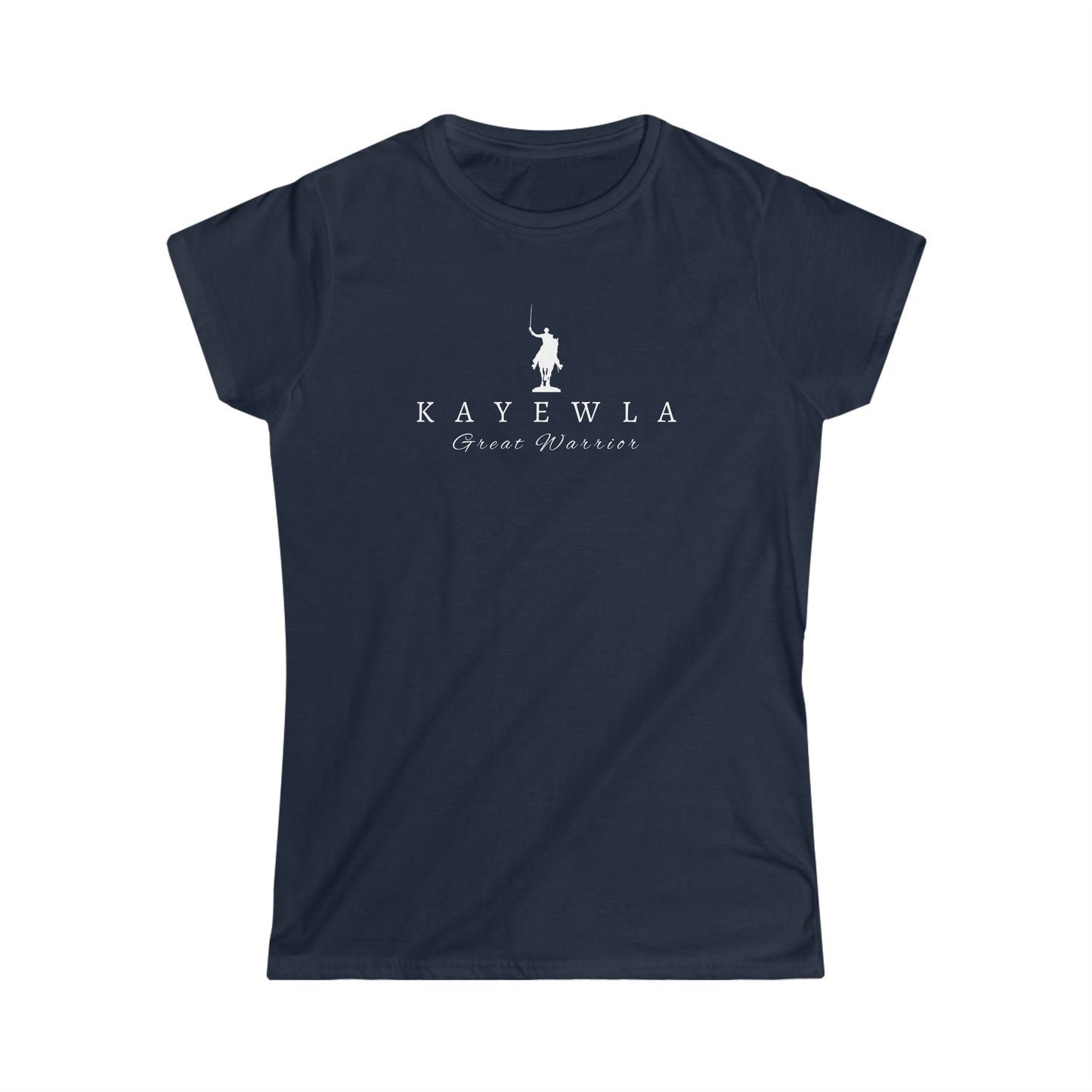 Lafayette Kayewla T-shirt Marquis de Lafayette on horseback on a tshirt with Kayewla name and Great Warrior written below