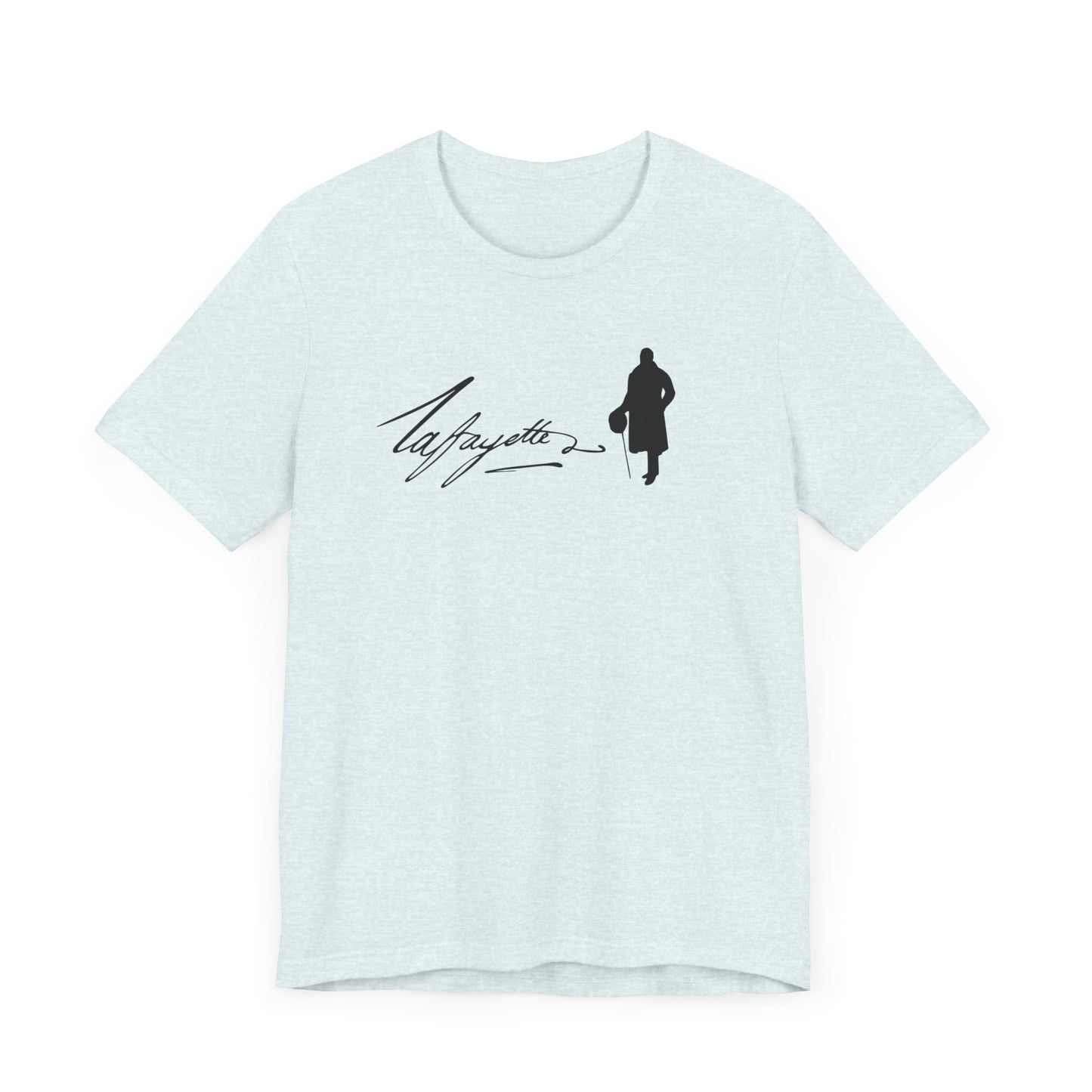 Marquis de Lafayette Silhouette Signature Unisex Jersey Short Sleeve Tee - With Lafayette Quote