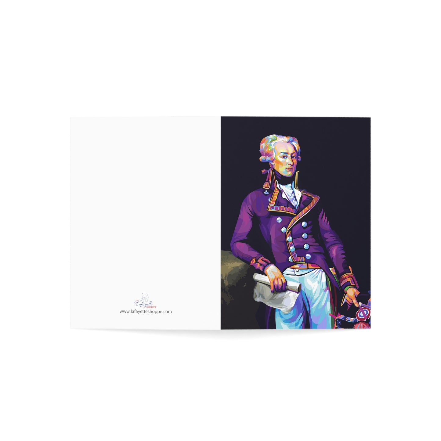 Lafayette Colorful Portrait Greeting Cards - Set of 10 (3.5" x 5") with envelopes