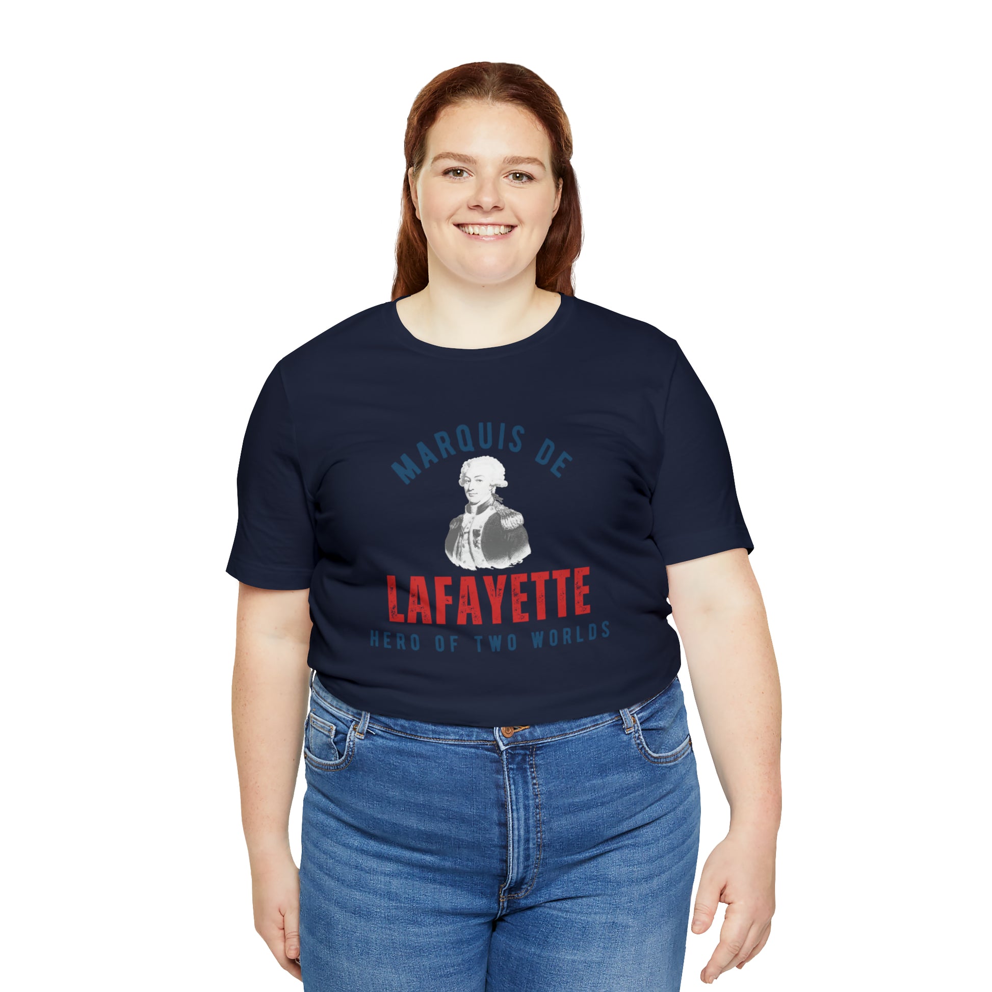 Lafayette Marquis de Lafayette Hero of Two Worlds T-shirt with portrait