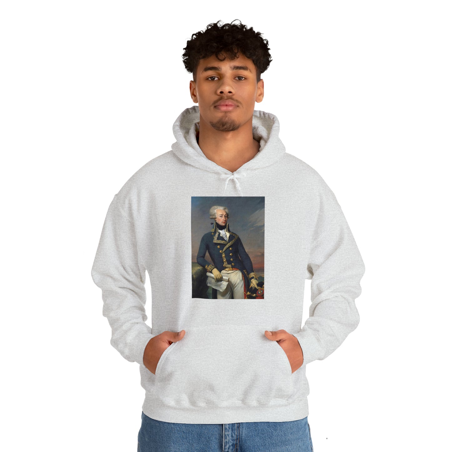 Two-Sided Marquis de Lafayette Classic Unisex Heavy Blend Hooded Sweatshirt With Quote
