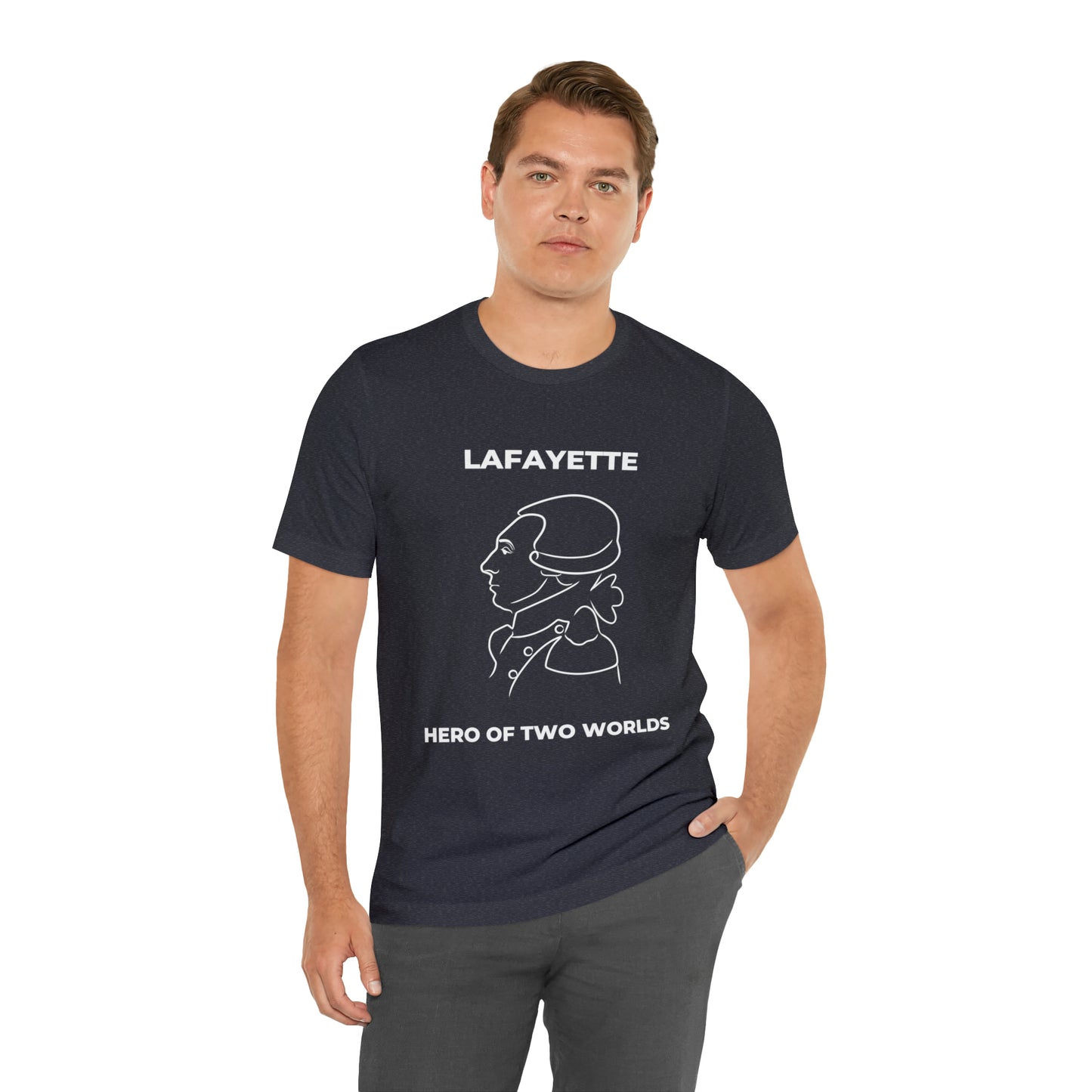 Lafayette Hero of Two Worlds Design - Marquis de Lafayette Unisex Jersey Short Sleeve Tee -