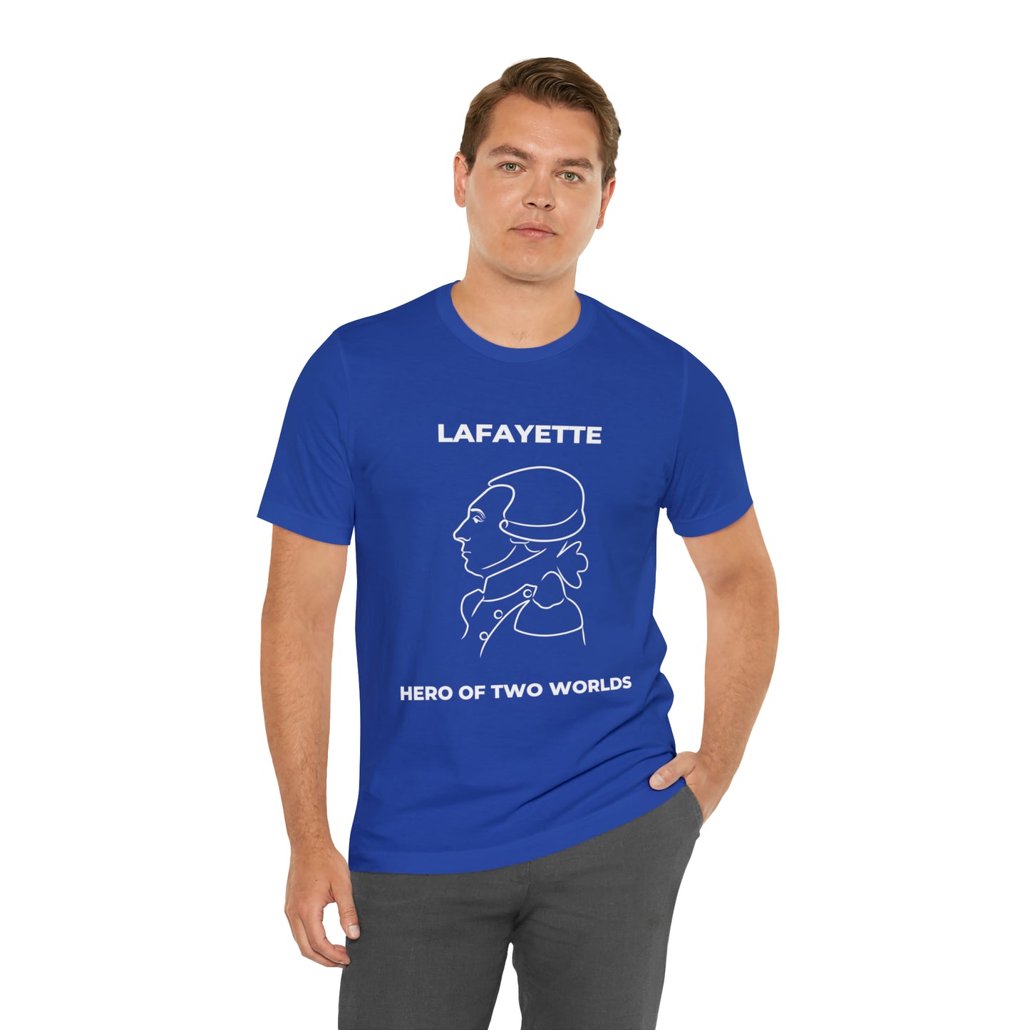 Lafayette Hero of Two Worlds Design - Marquis de Lafayette Unisex Jersey Short Sleeve Tee -