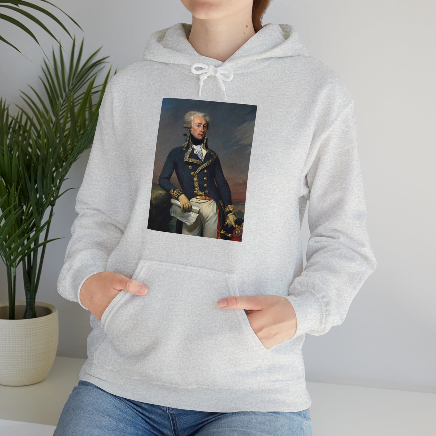 Two-Sided Marquis de Lafayette Classic Unisex Heavy Blend Hooded Sweatshirt With Quote
