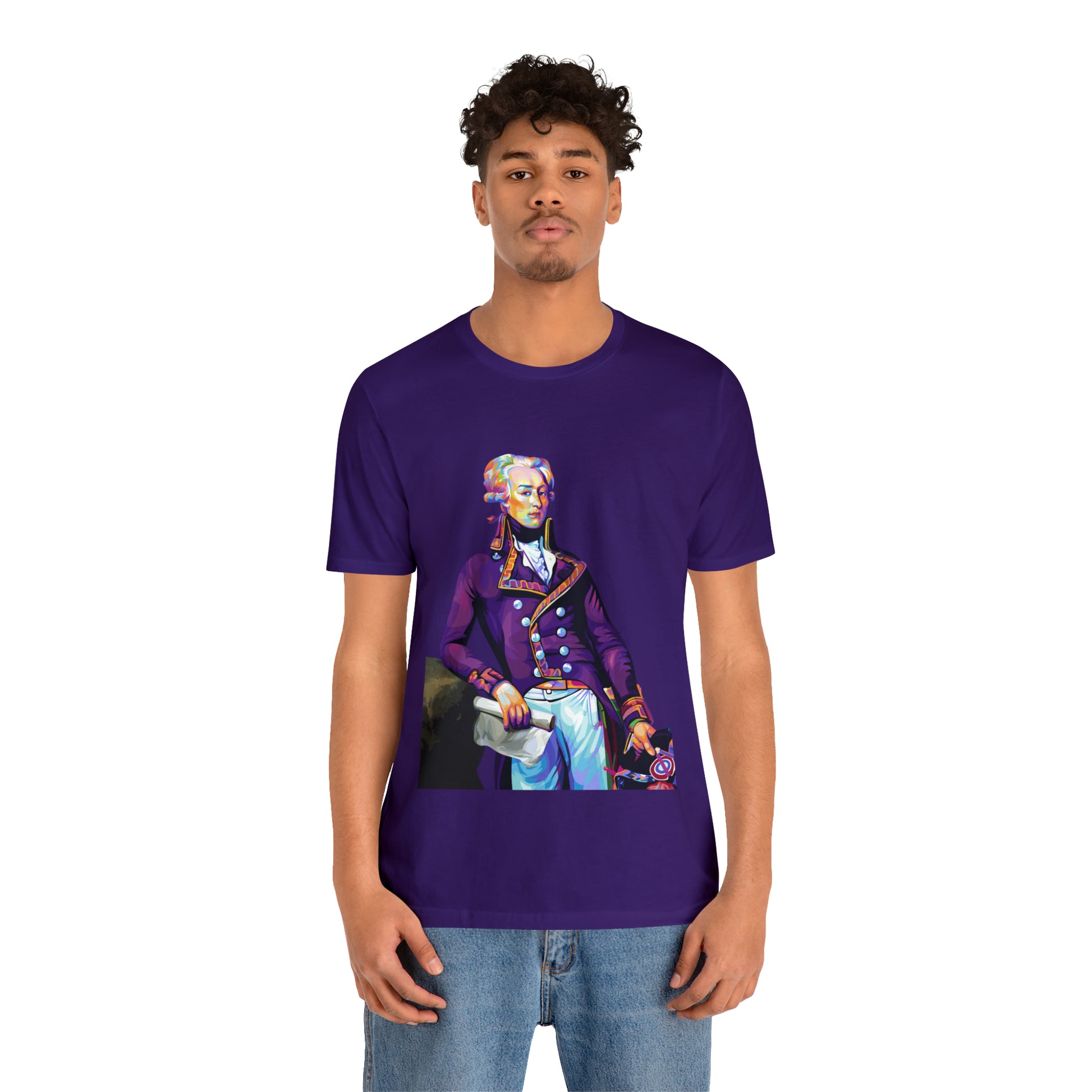 Marquis de Lafayette Pop Art portrait on a tshirt