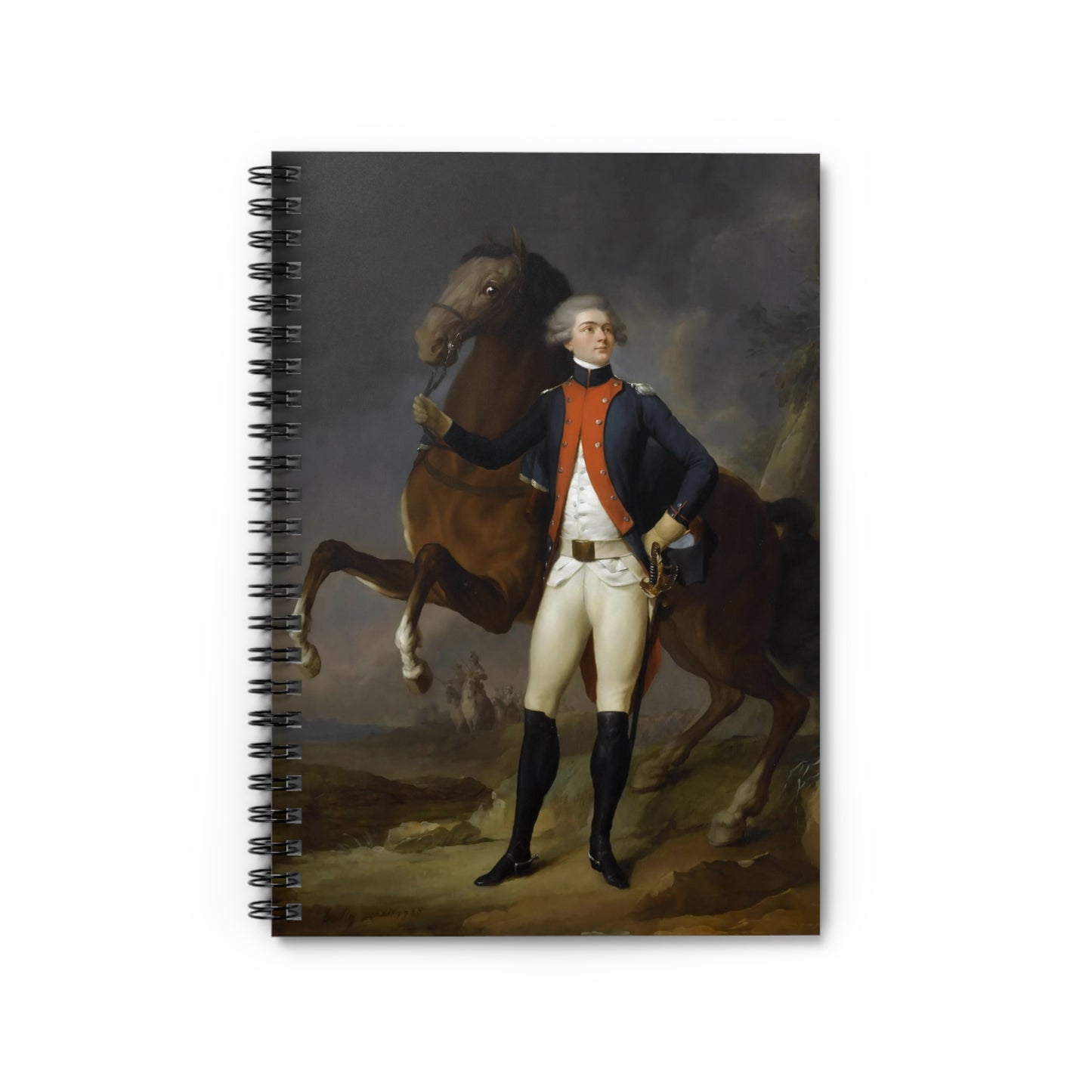 Lafayette Young American Revolution Portrait Spiral Notebook - 6"x 8" lined-page notebook