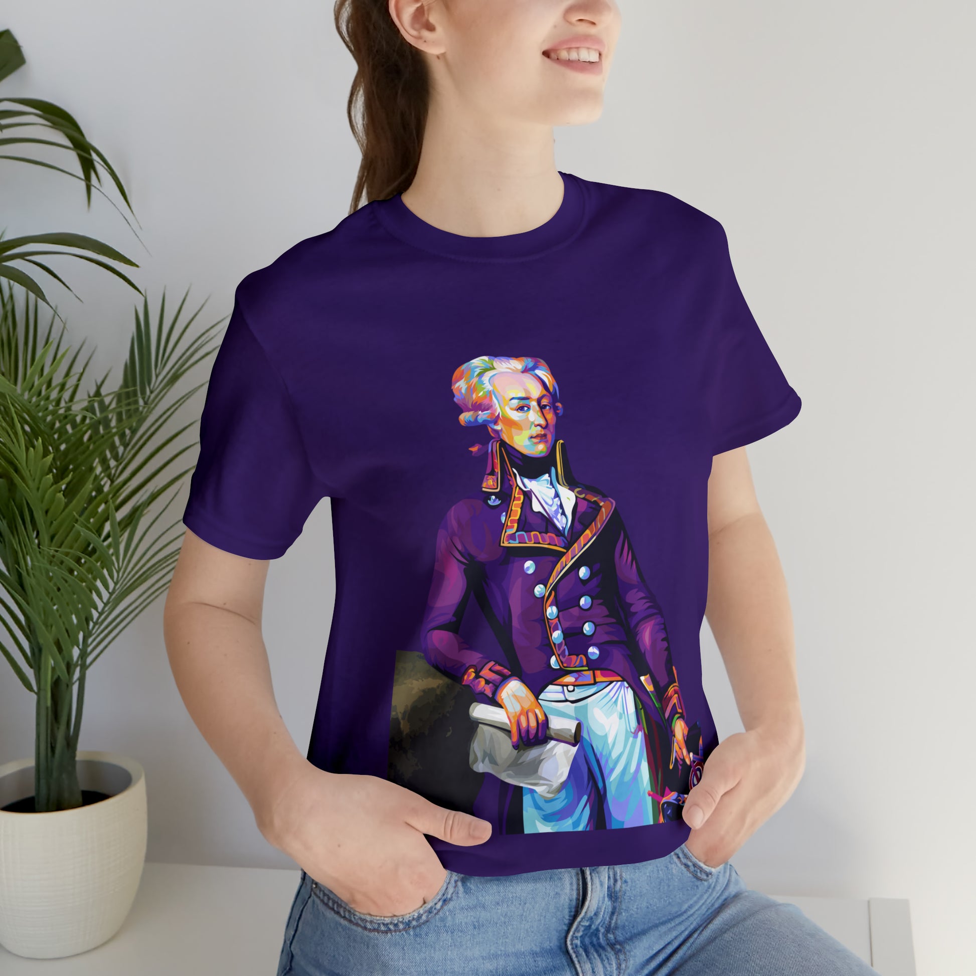 Marquis de Lafayette Pop Art portrait on a tshirt