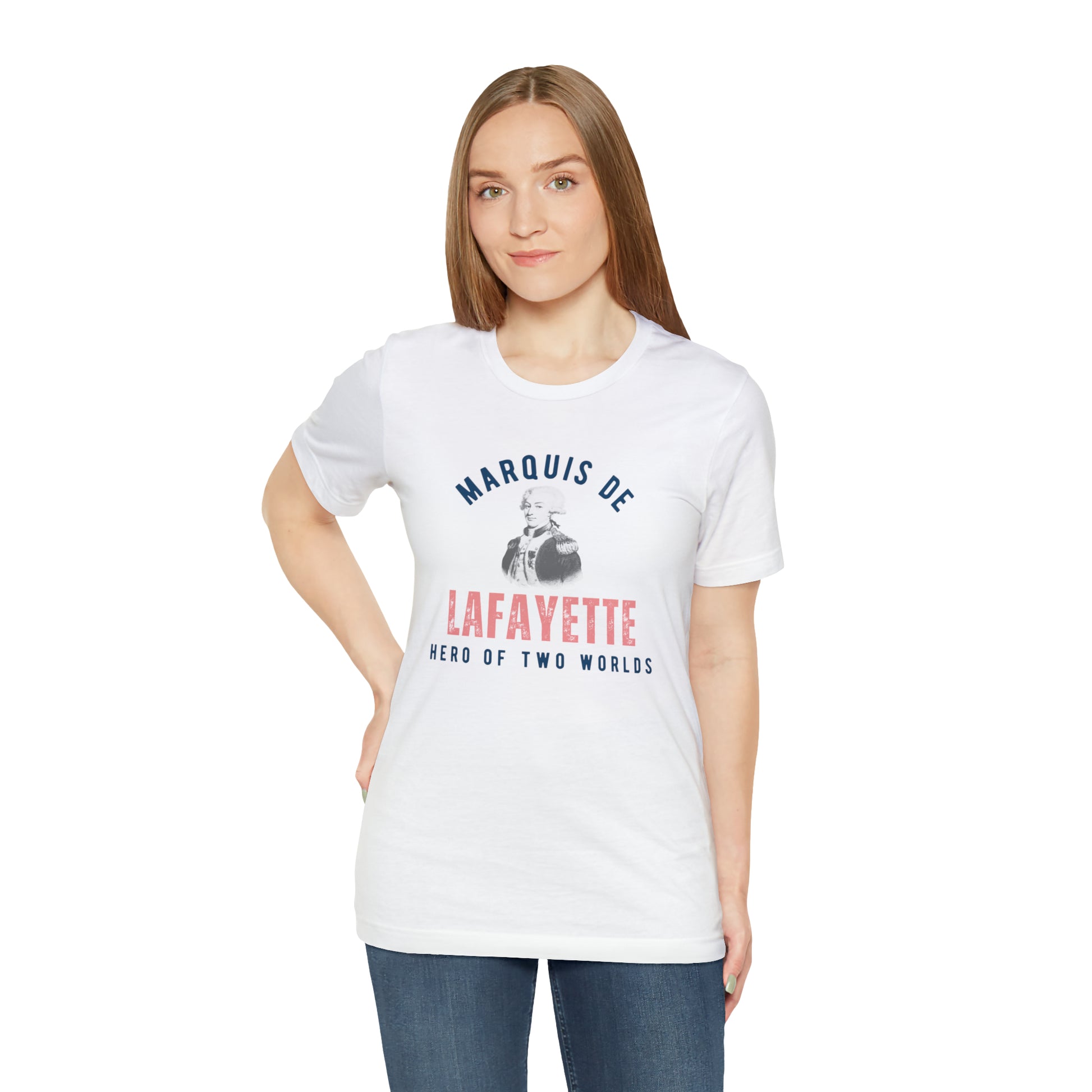 Lafayette Marquis de Lafayette Hero of Two Worlds T-shirt with portrait