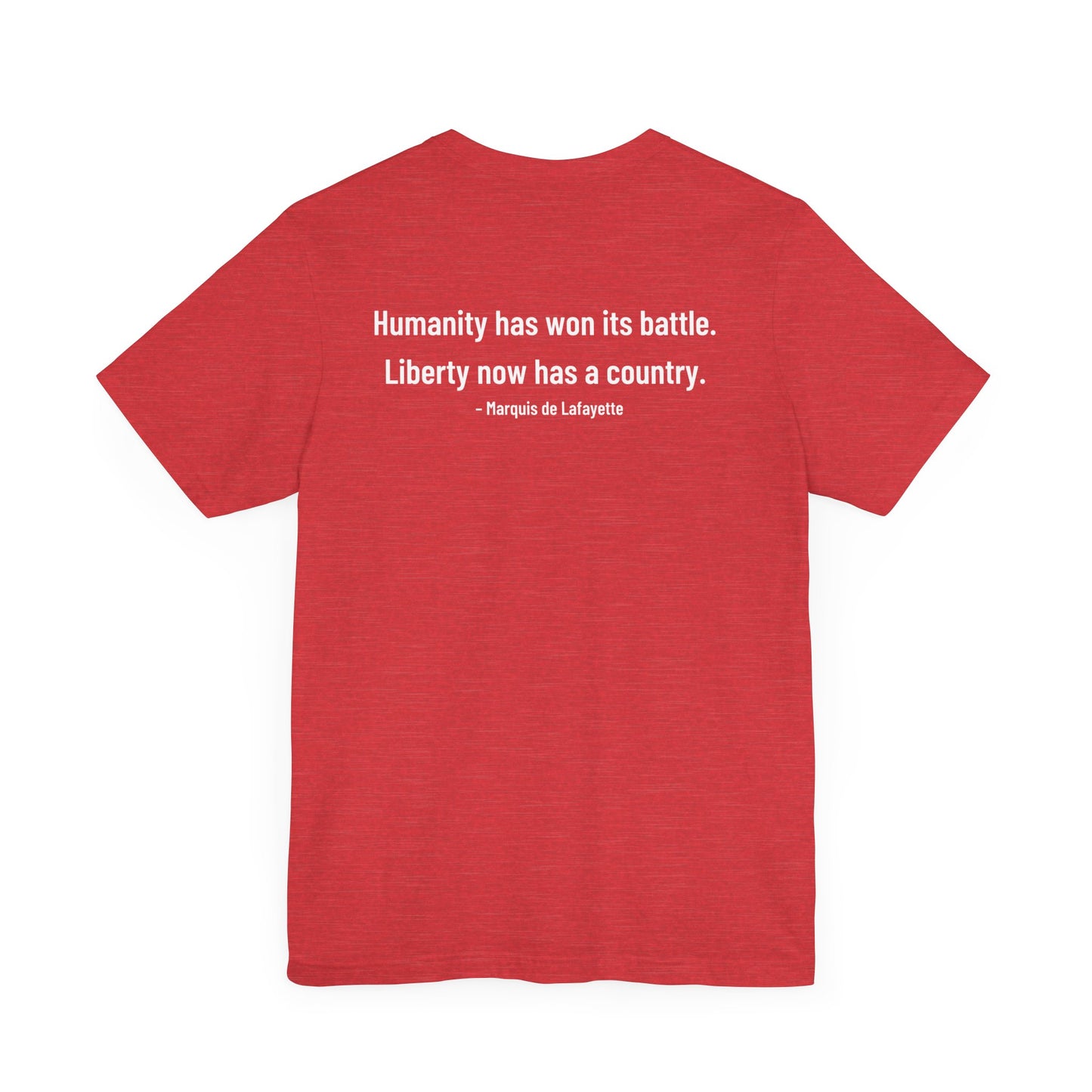 Marquis de Lafayette Silhouette Signature Unisex Jersey Short Sleeve Tee - With Lafayette Quote