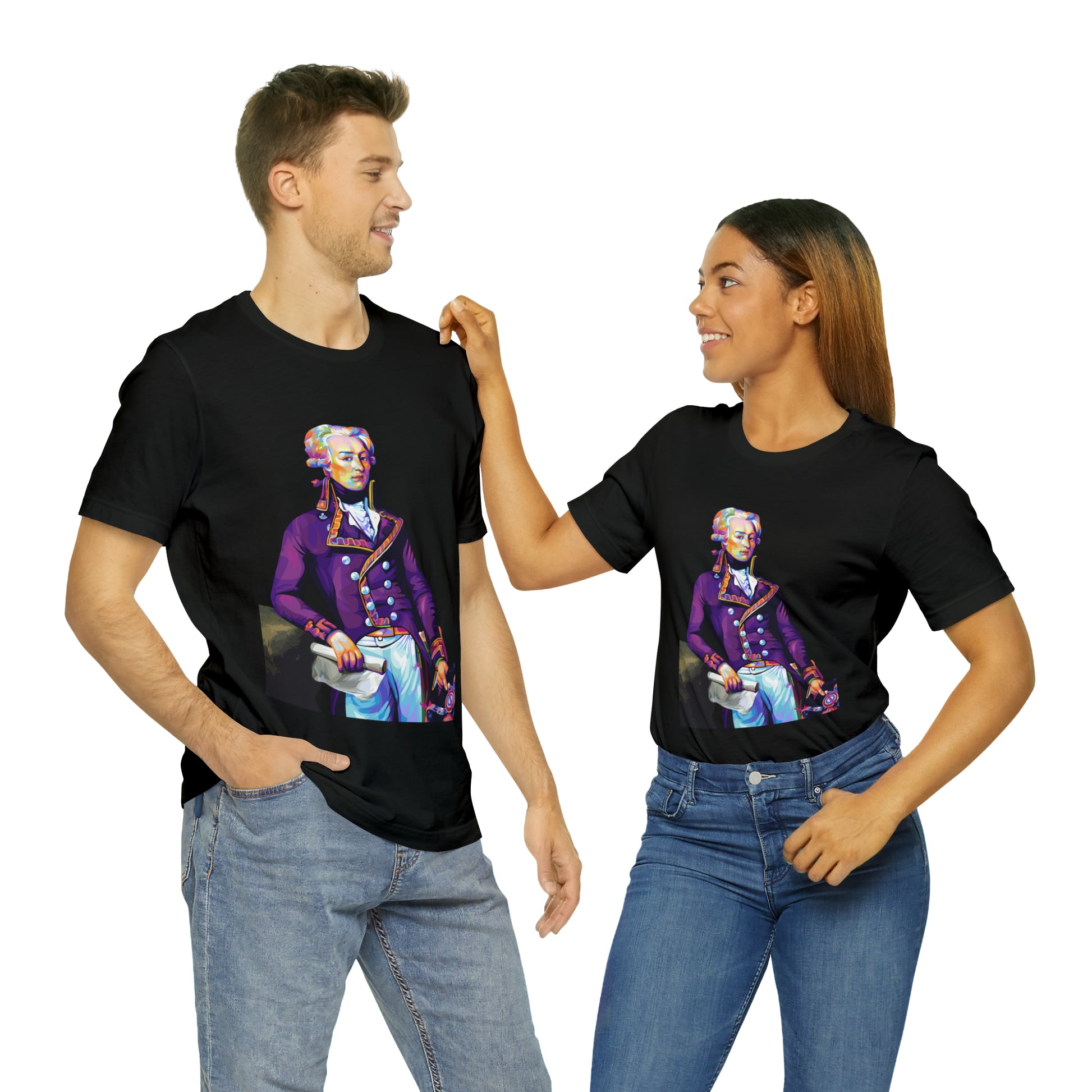 Marquis de Lafayette Pop Art portrait on a tshirt