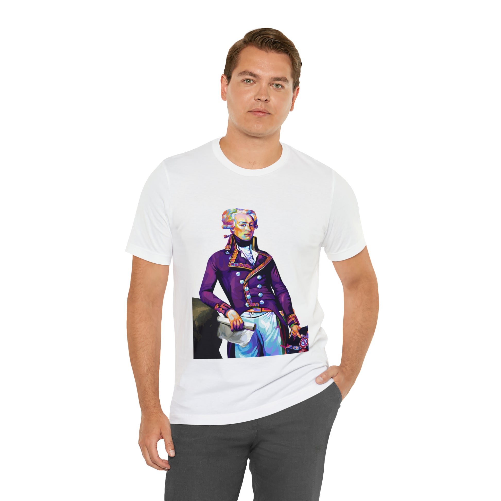 Marquis de Lafayette Pop Art portrait on a tshirt