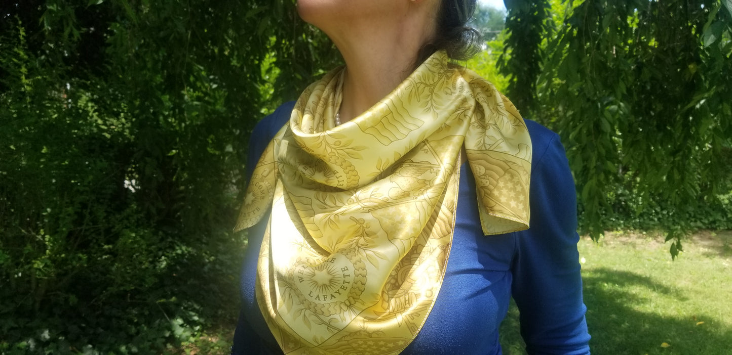 Silk Welcome Lafayette - 100% Real Silk - Available in two sizes
