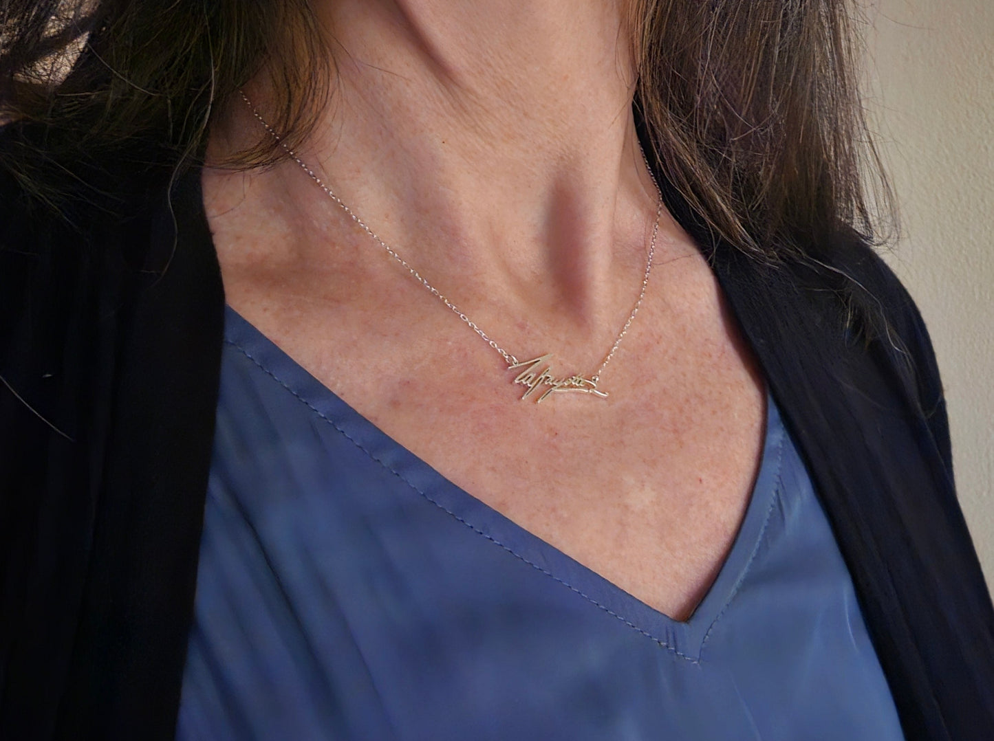 Lafayette Marquis de Lafayette signature necklace sterling silver jewelry