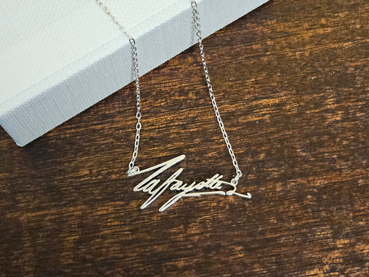 Lafayette Marquis de Lafayette signature necklace sterling silver jewelry