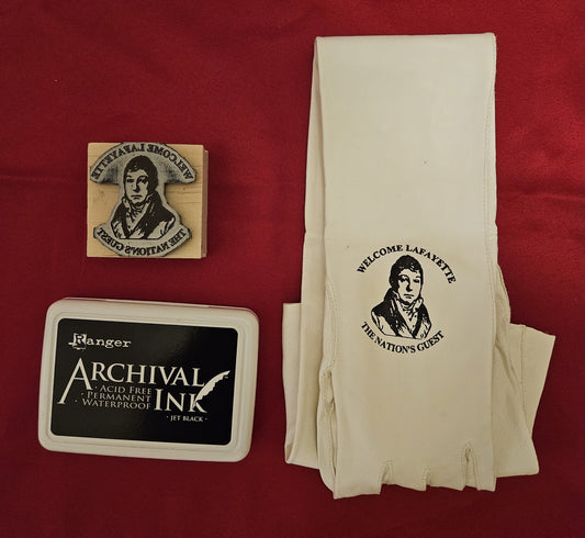 Lafayette Rubber Stamps - Two Styles of Welcome Lafayette Stamps to Make Your Own Gloves