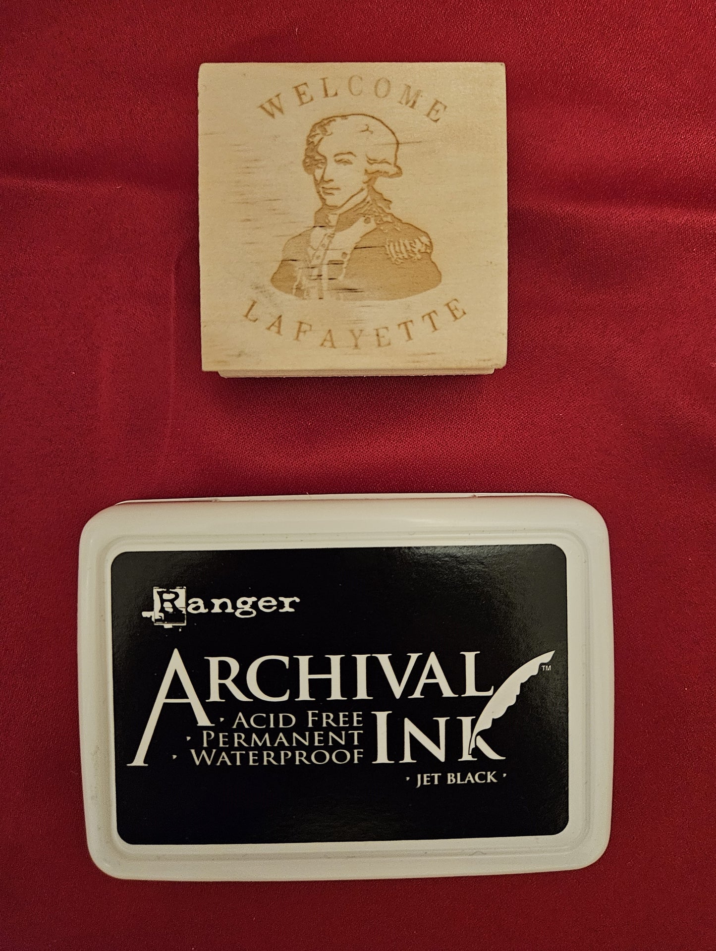 Lafayette Rubber Stamps - Two Styles of Welcome Lafayette Stamps to Make Your Own Gloves