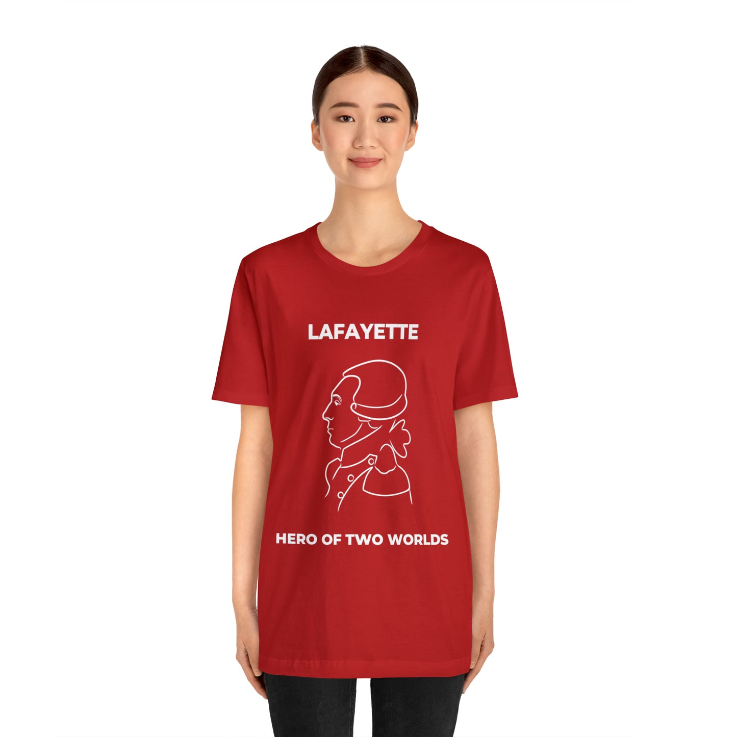 Lafayette Hero of Two Worlds Design - Marquis de Lafayette Unisex Jersey Short Sleeve Tee -