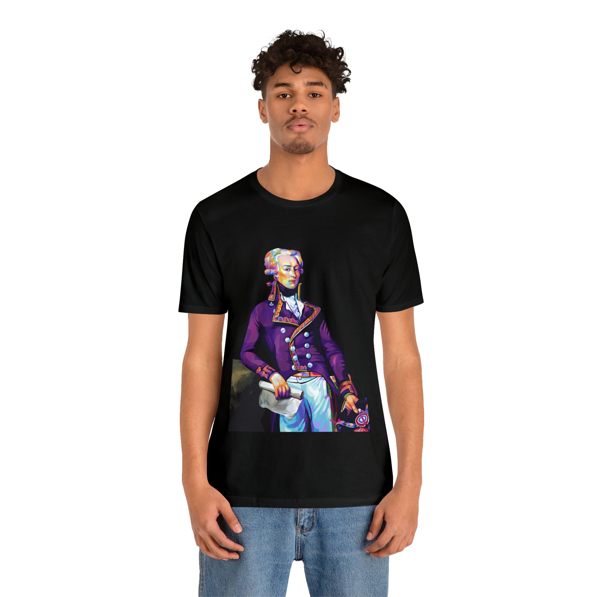 Marquis de Lafayette Pop Art portrait on a tshirt