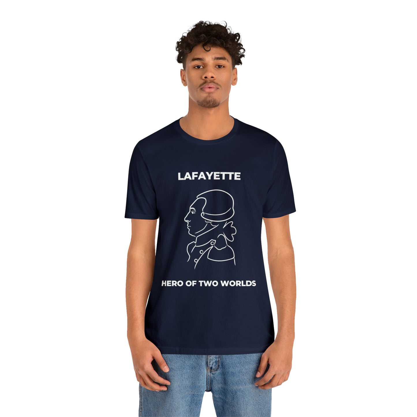 Lafayette Hero of Two Worlds Design - Marquis de Lafayette Unisex Jersey Short Sleeve Tee -