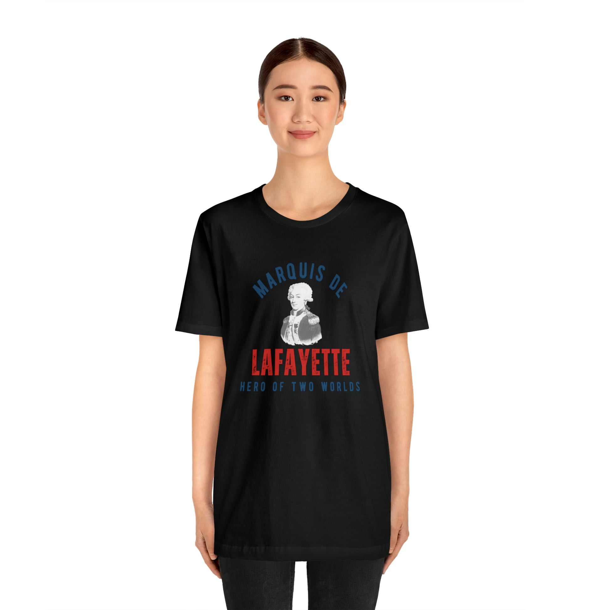 Lafayette Marquis de Lafayette Hero of Two Worlds T-shirt with portrait