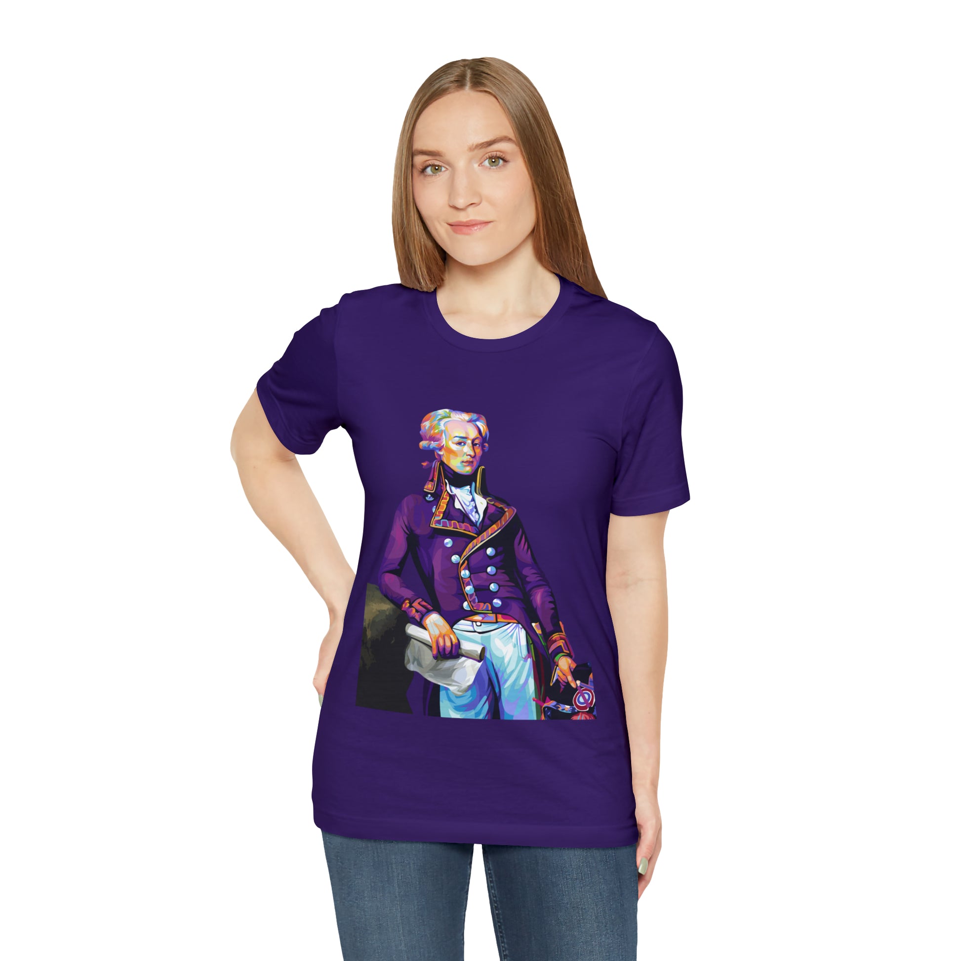 Marquis de Lafayette Pop Art portrait on a tshirt