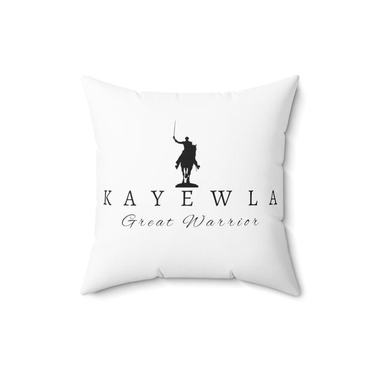 Lafayette Pillow with image of the Marquis de Lafayette and Kayewla name Great Warrior