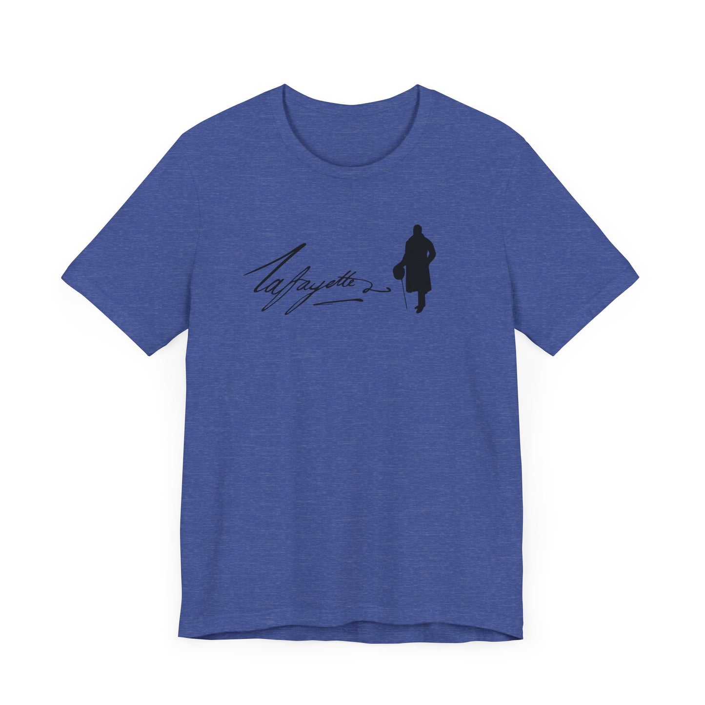 Marquis de Lafayette Silhouette Signature Unisex Jersey Short Sleeve Tee - With Lafayette Quote