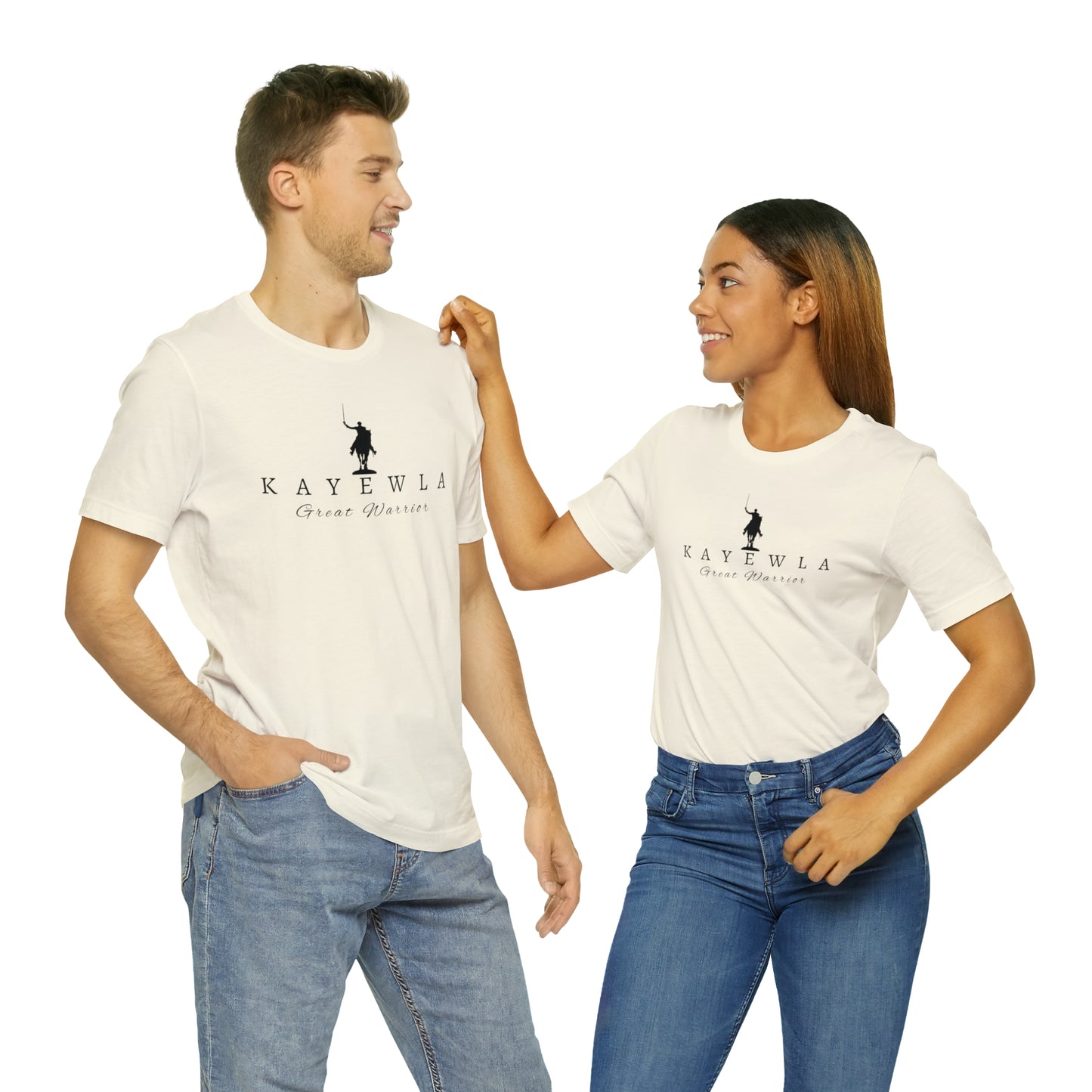Lafayette Kayewla Great Warrior Unisex Short Sleeve Tee - White Letters