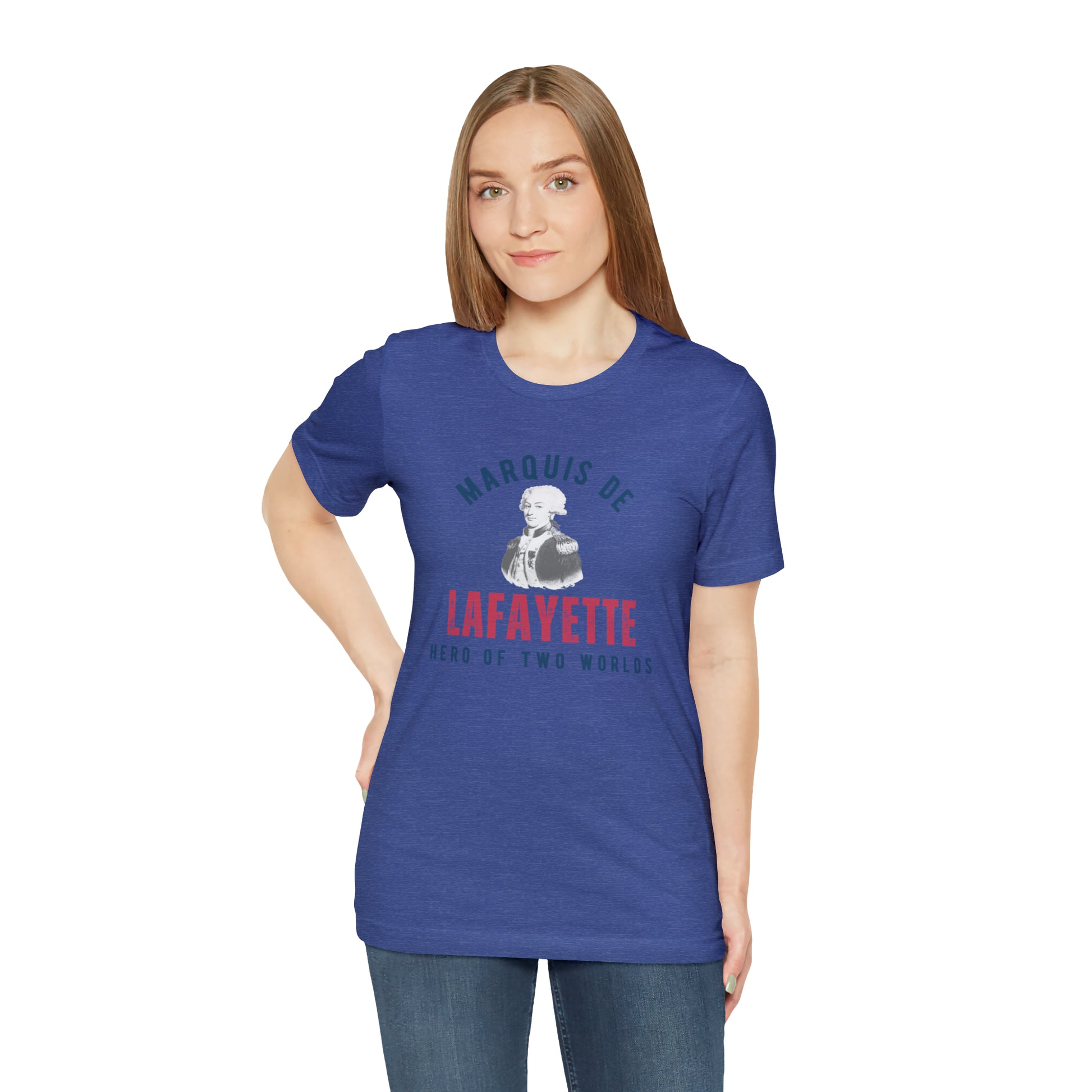 Lafayette Marquis de Lafayette Hero of Two Worlds T-shirt with portrait