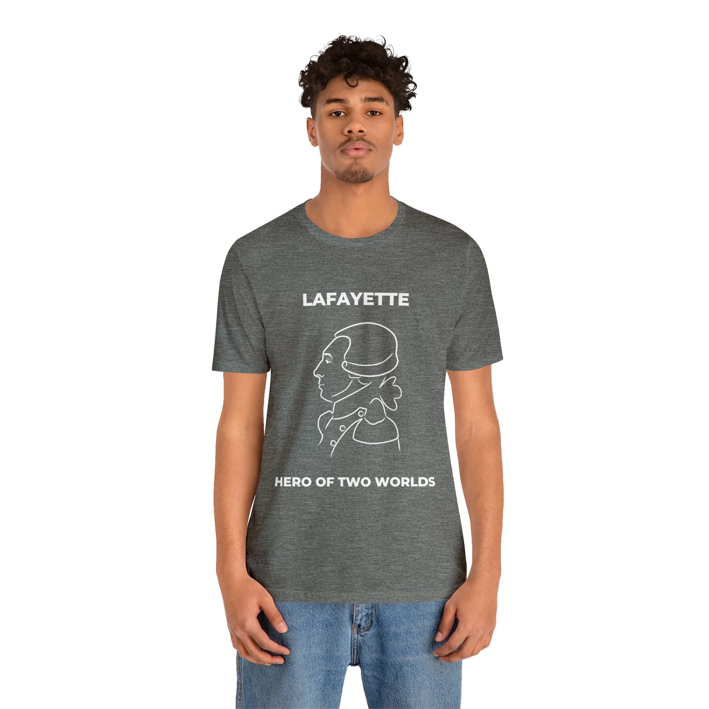 Lafayette Hero of Two Worlds Design - Marquis de Lafayette Unisex Jersey Short Sleeve Tee -