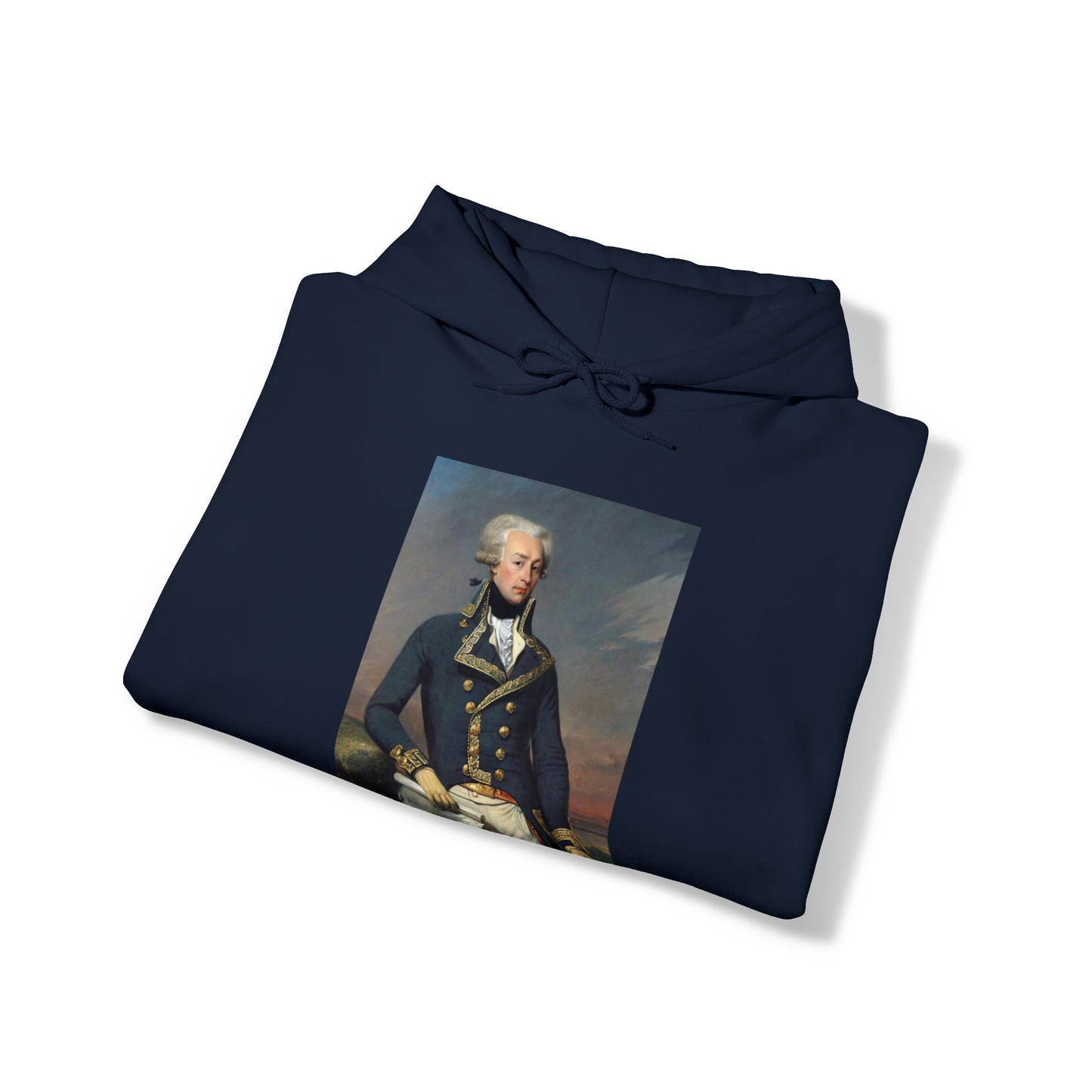 Two-Sided Marquis de Lafayette Classic Unisex Heavy Blend Hooded Sweatshirt With Quote