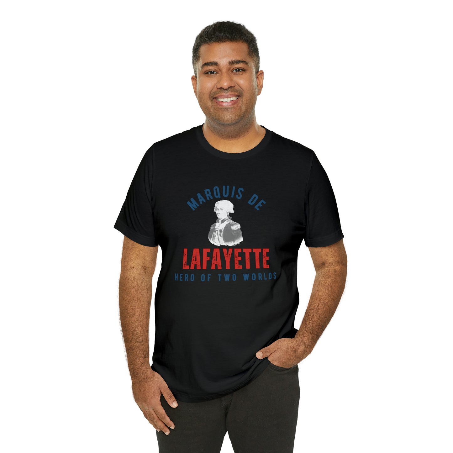 Lafayette Marquis de Lafayette Hero of Two Worlds T-shirt with portrait