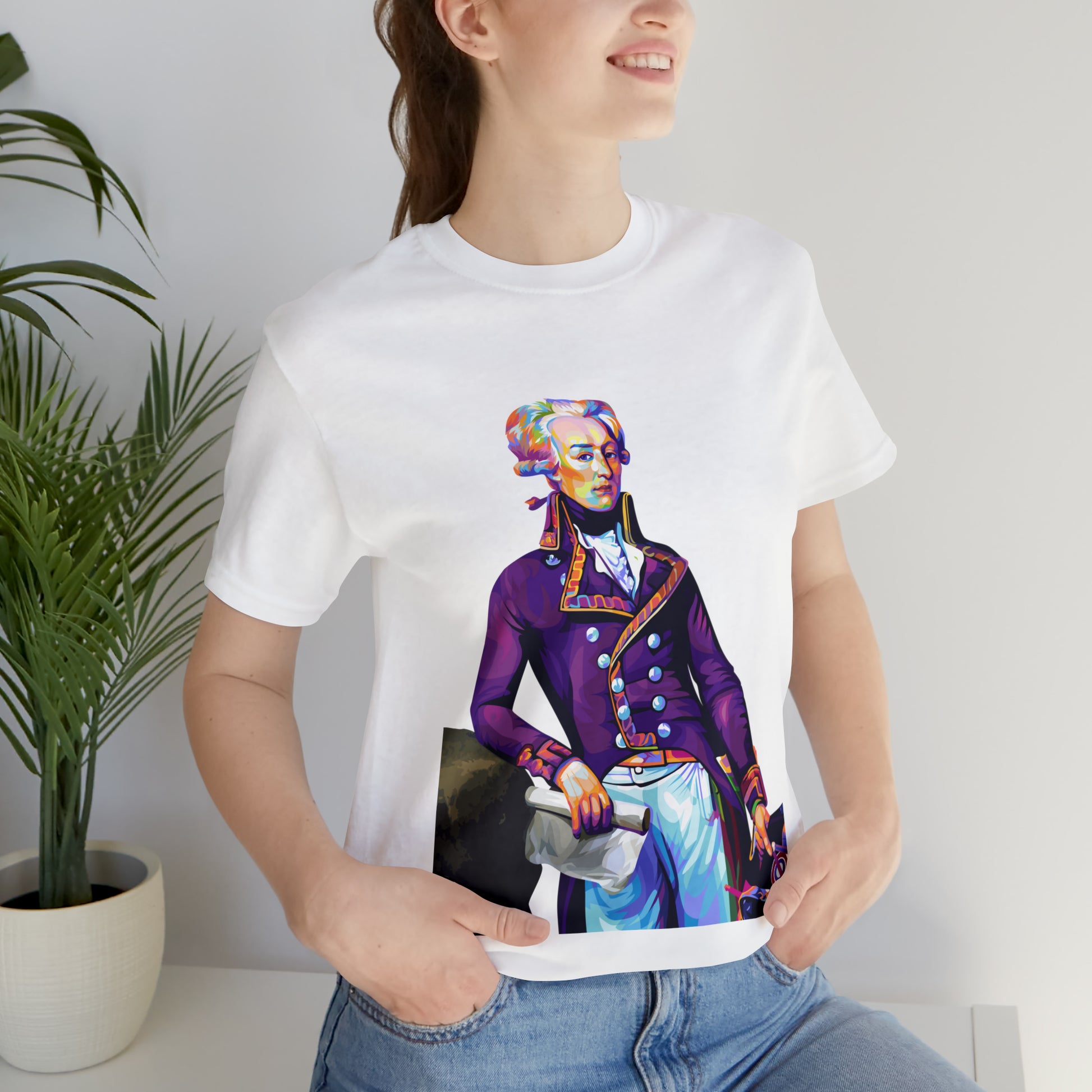 Marquis de Lafayette Pop Art portrait on a tshirt
