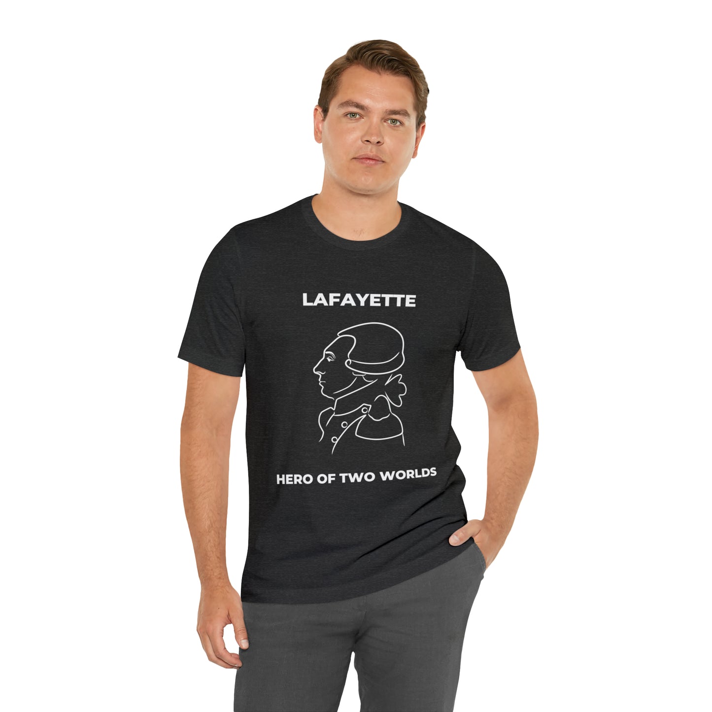Lafayette Hero of Two Worlds Design - Marquis de Lafayette Unisex Jersey Short Sleeve Tee -