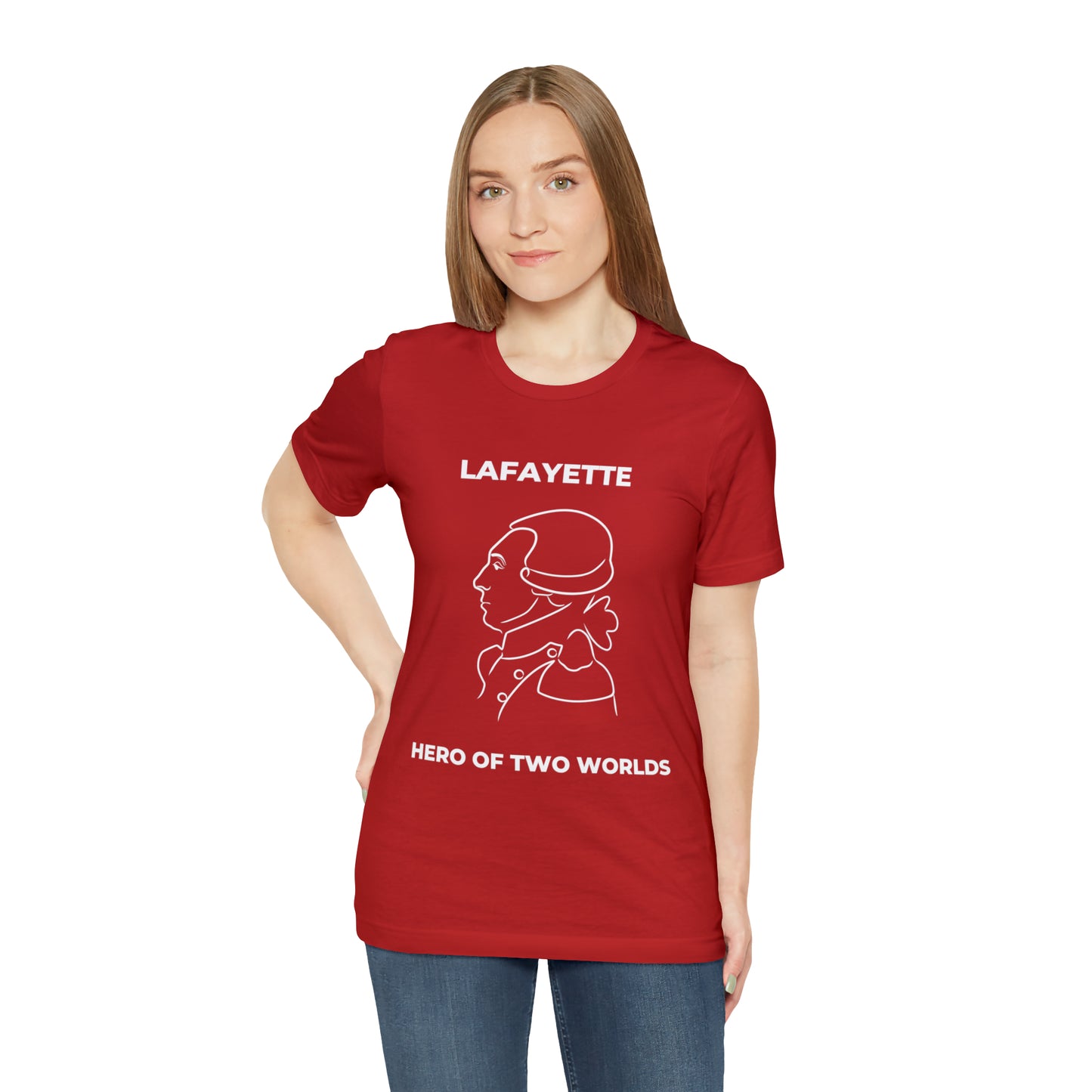 Lafayette Hero of Two Worlds Design - Marquis de Lafayette Unisex Jersey Short Sleeve Tee -