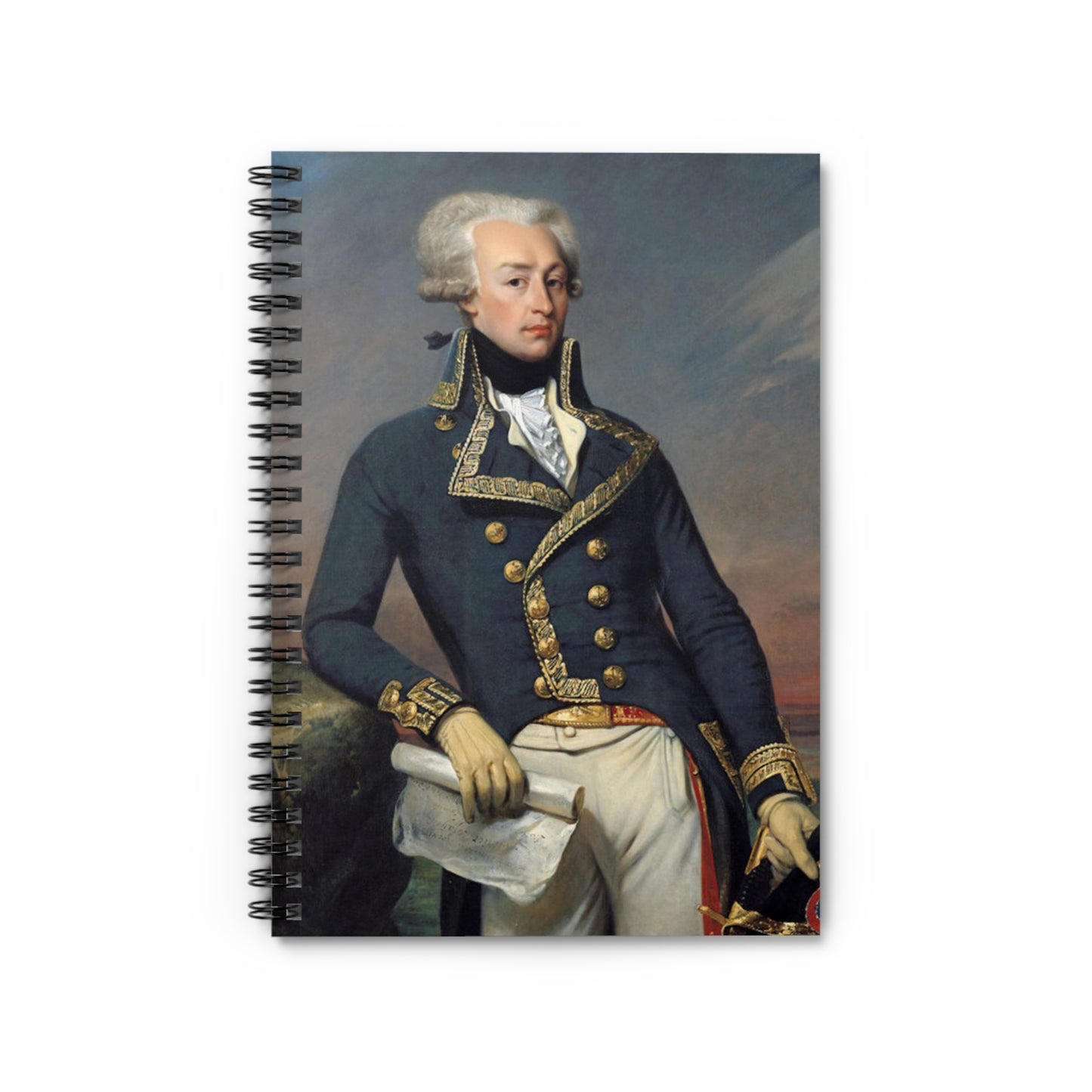 Lafayette Painting Portrait Spiral Notebook - 6"x 8" lined-page notebook