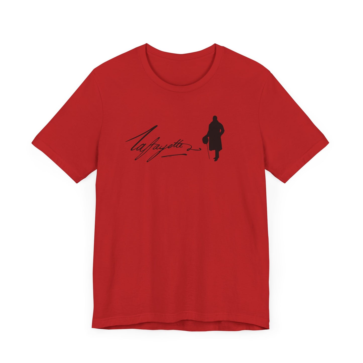 Marquis de Lafayette Silhouette Signature Unisex Jersey Short Sleeve Tee - With Lafayette Quote