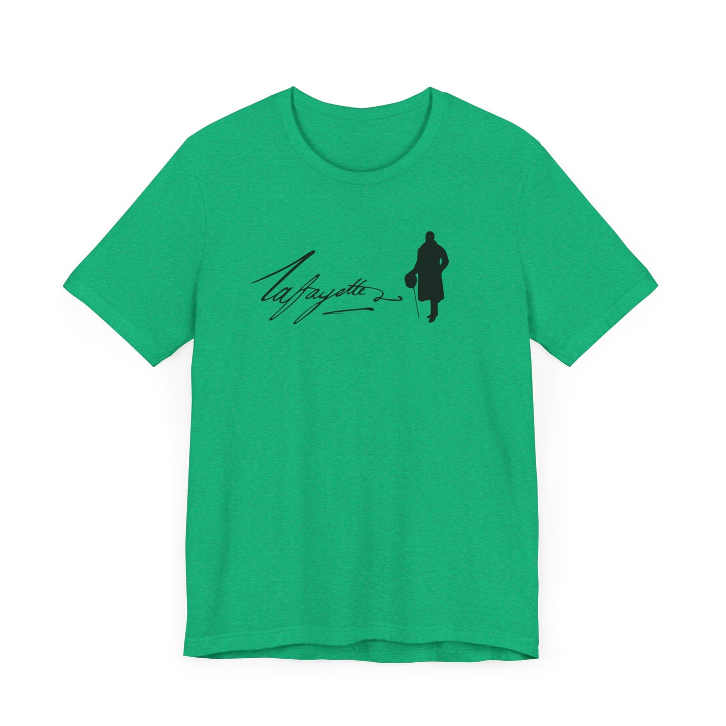 Marquis de Lafayette Silhouette Signature Unisex Jersey Short Sleeve Tee - With Lafayette Quote